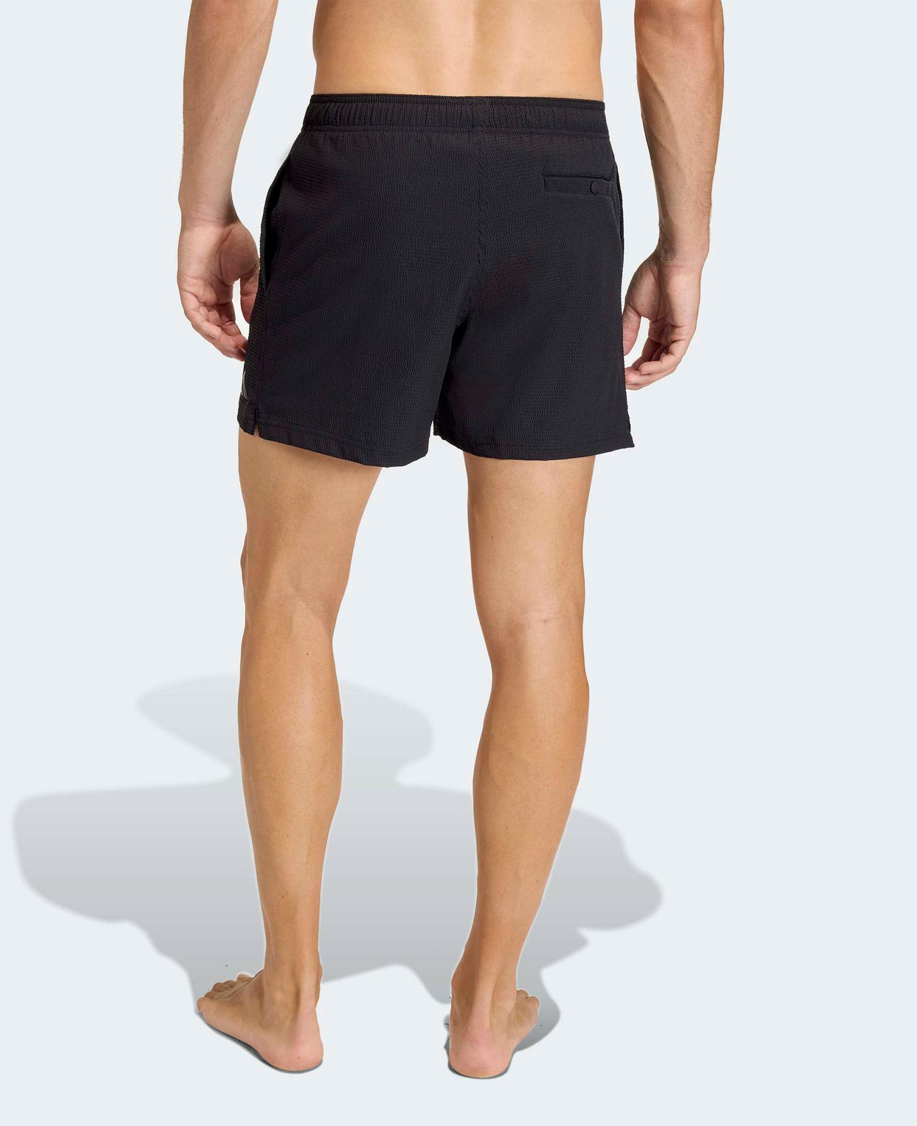 adidas Iconisea Stretch Seersucker 5 Inch Erkek Siyah Deniz Şortu