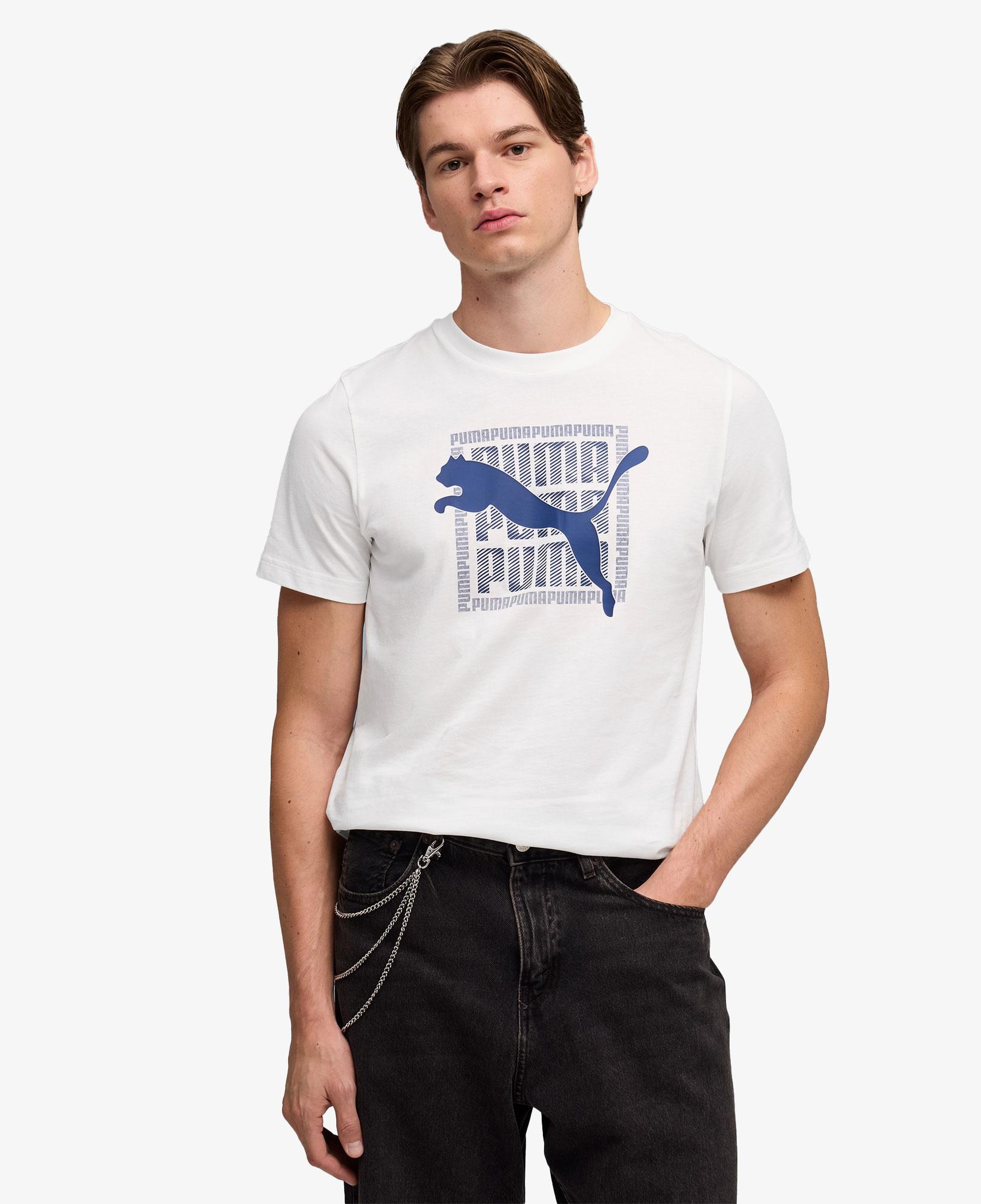 Puma Graphic Erkek Beyaz T-Shirt