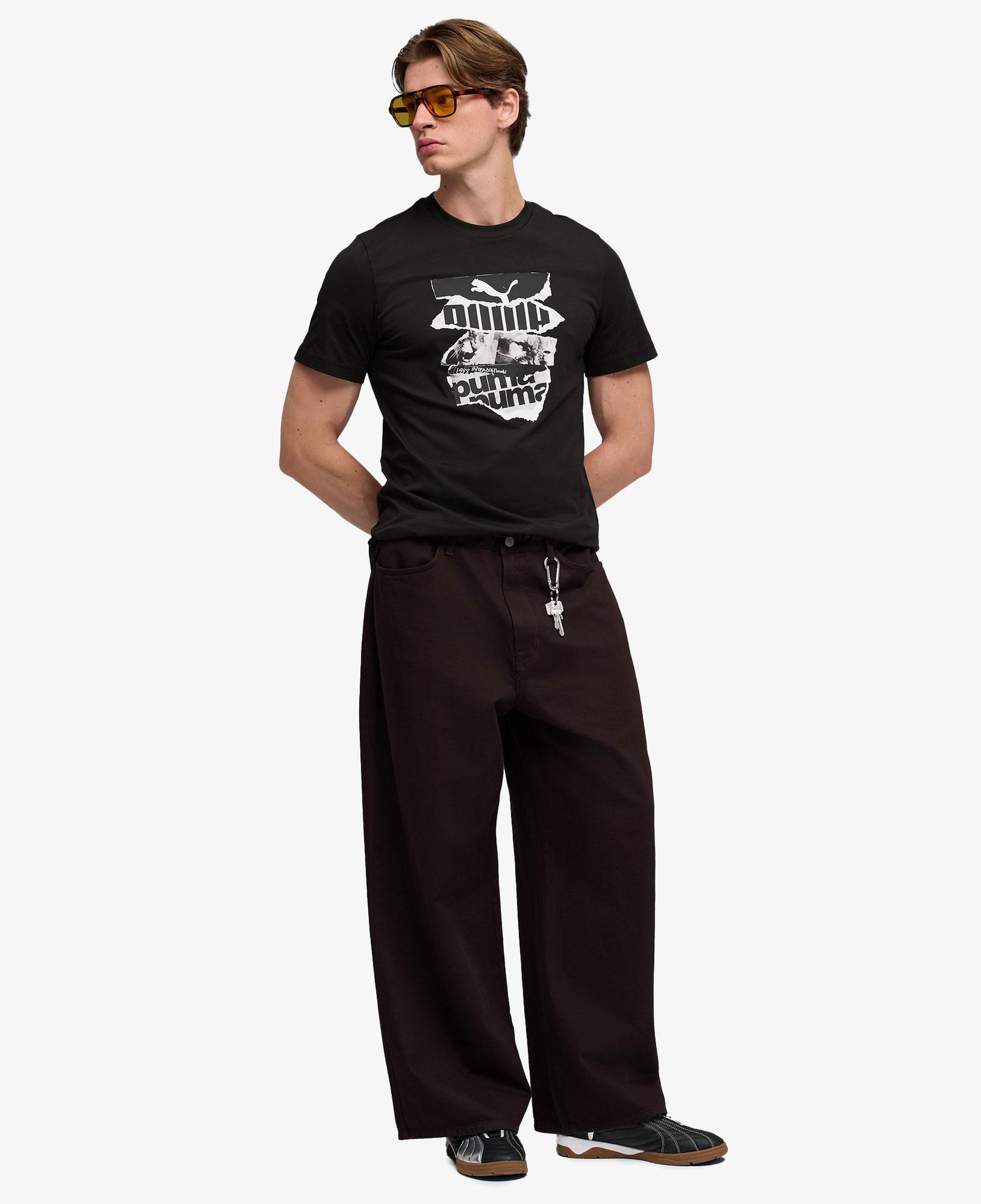 Puma Graphic  Erkek Siyah T-Shirt
