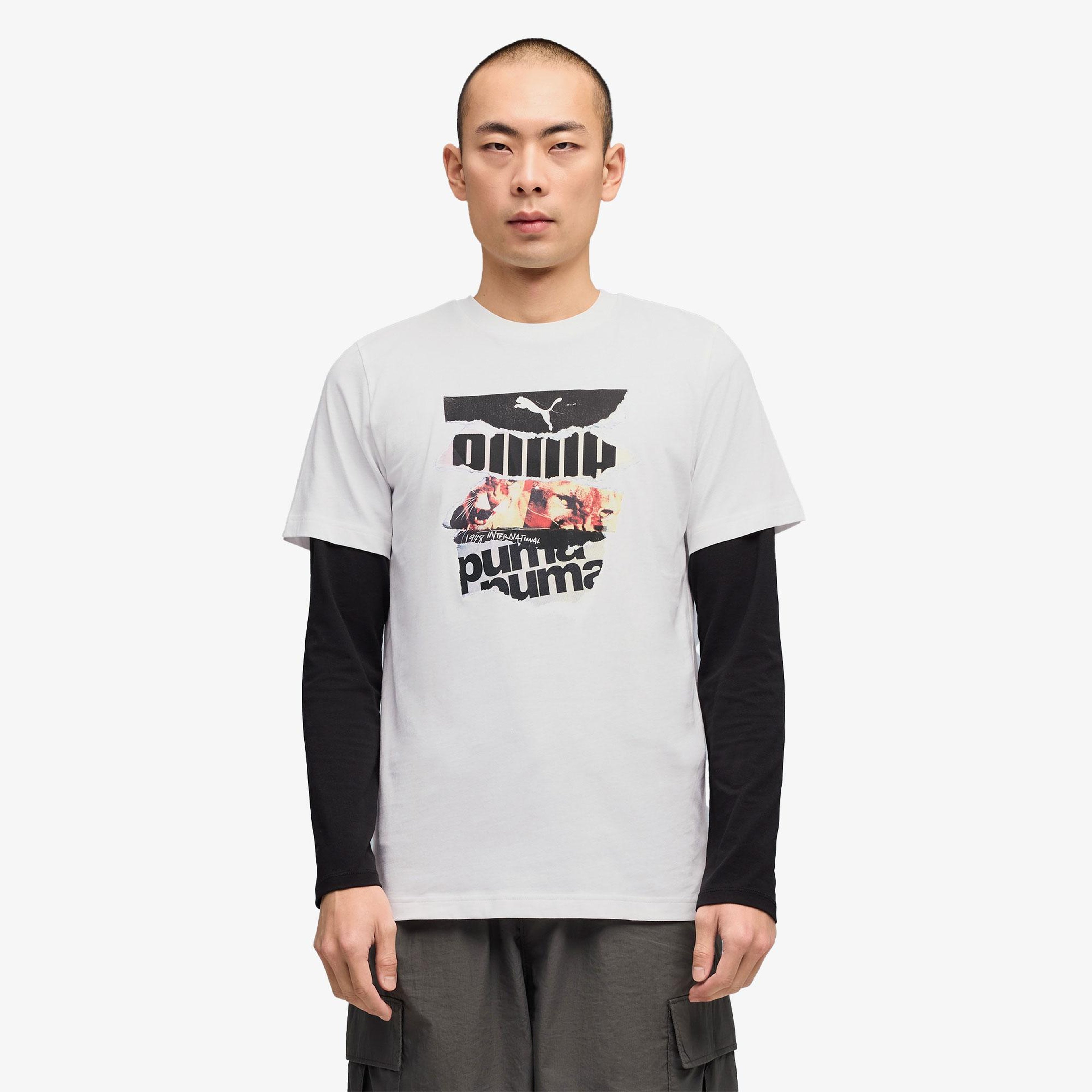 Puma Graphic  Erkek Beyaz T-Shirt