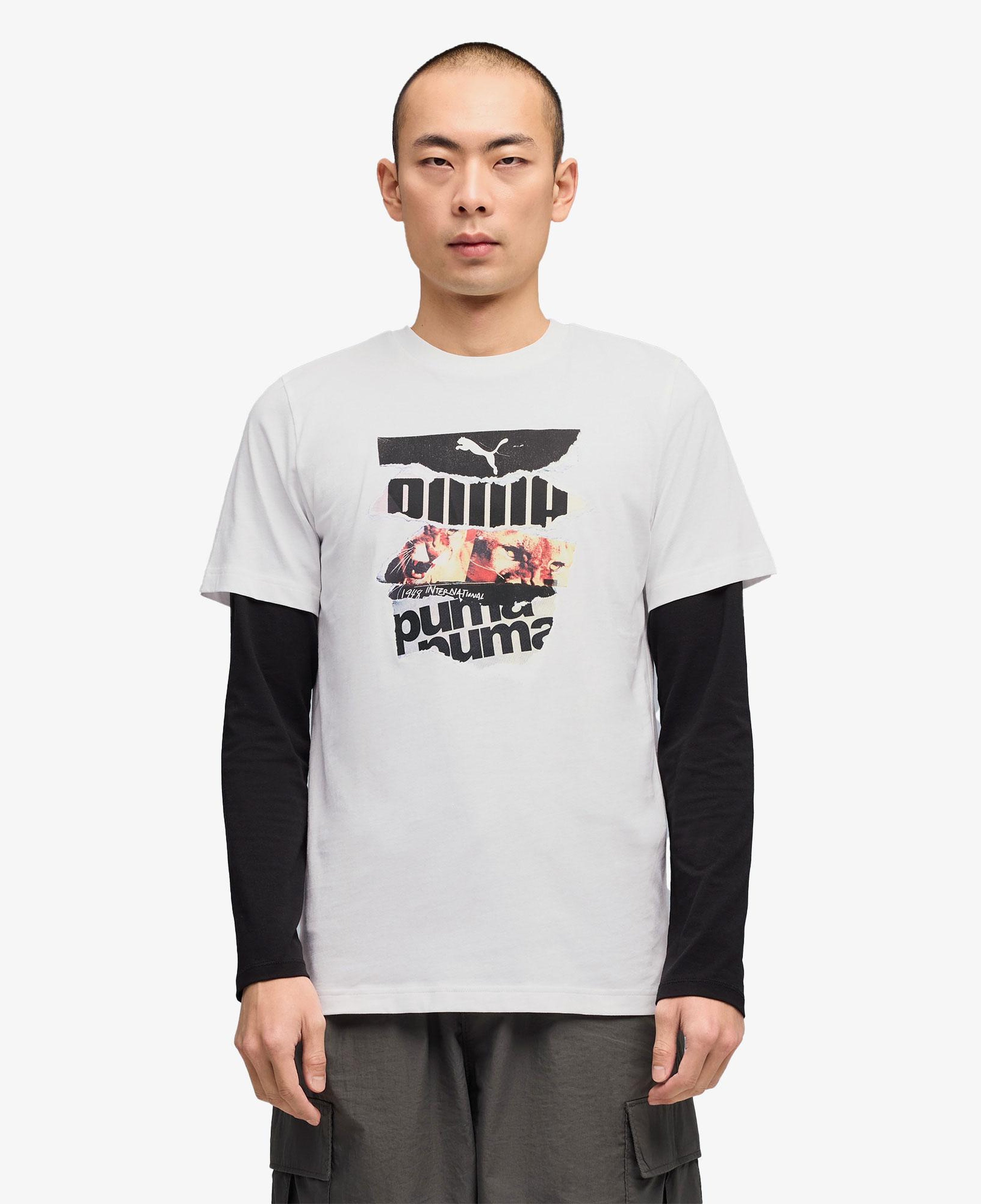Puma Graphic Erkek Beyaz T-Shirt