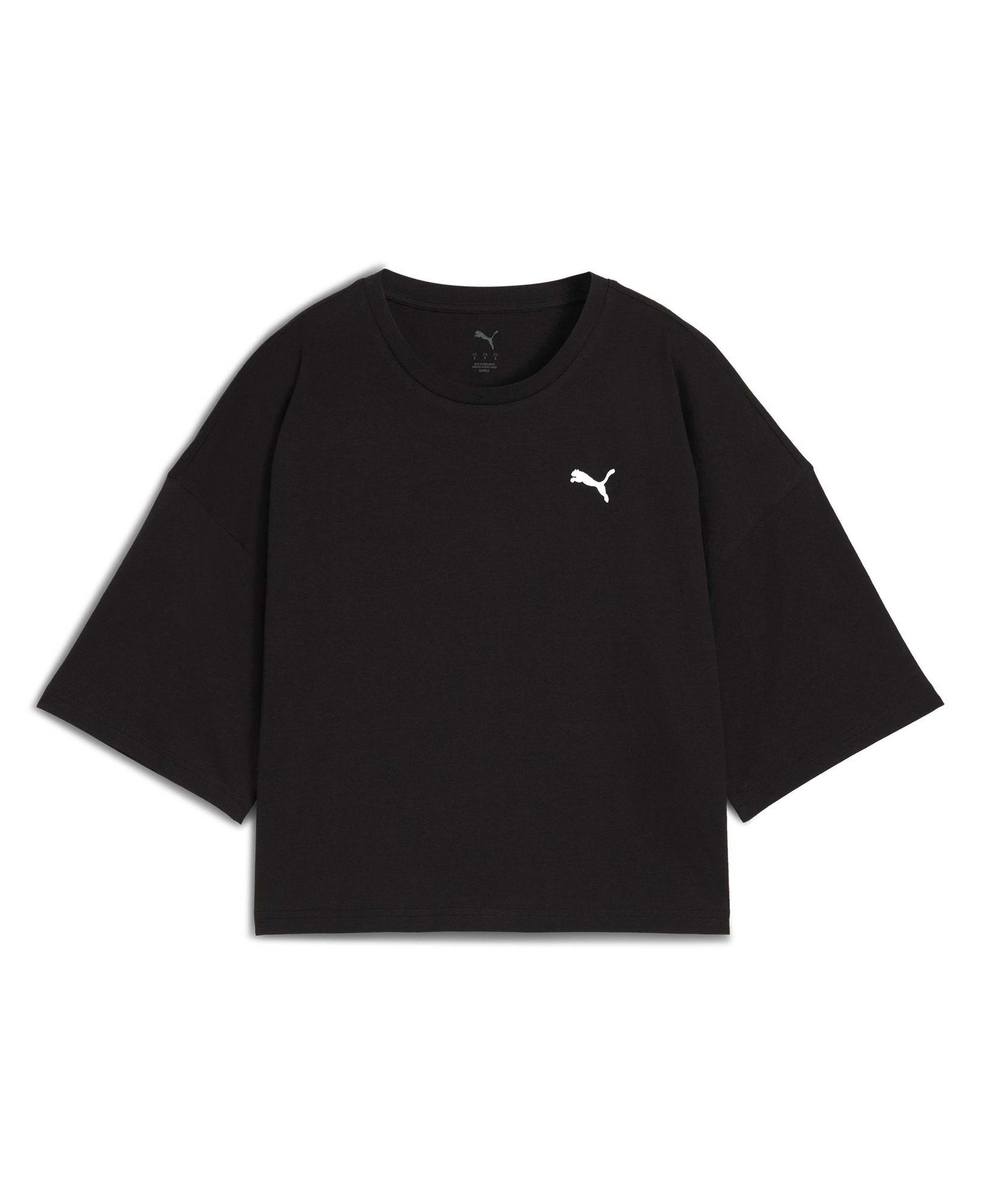 Puma Wardrobe Essentials Oversized Kadın Siyah T-Shirt
