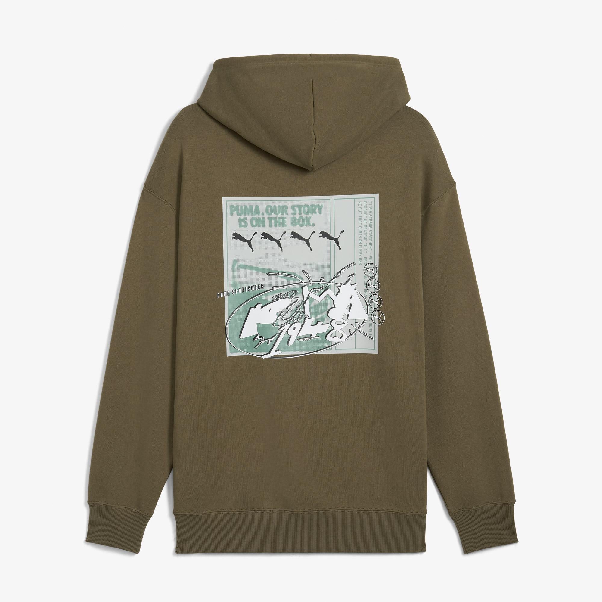 Puma Future Archive Graphic Unisex Yeşil Sweatshirt