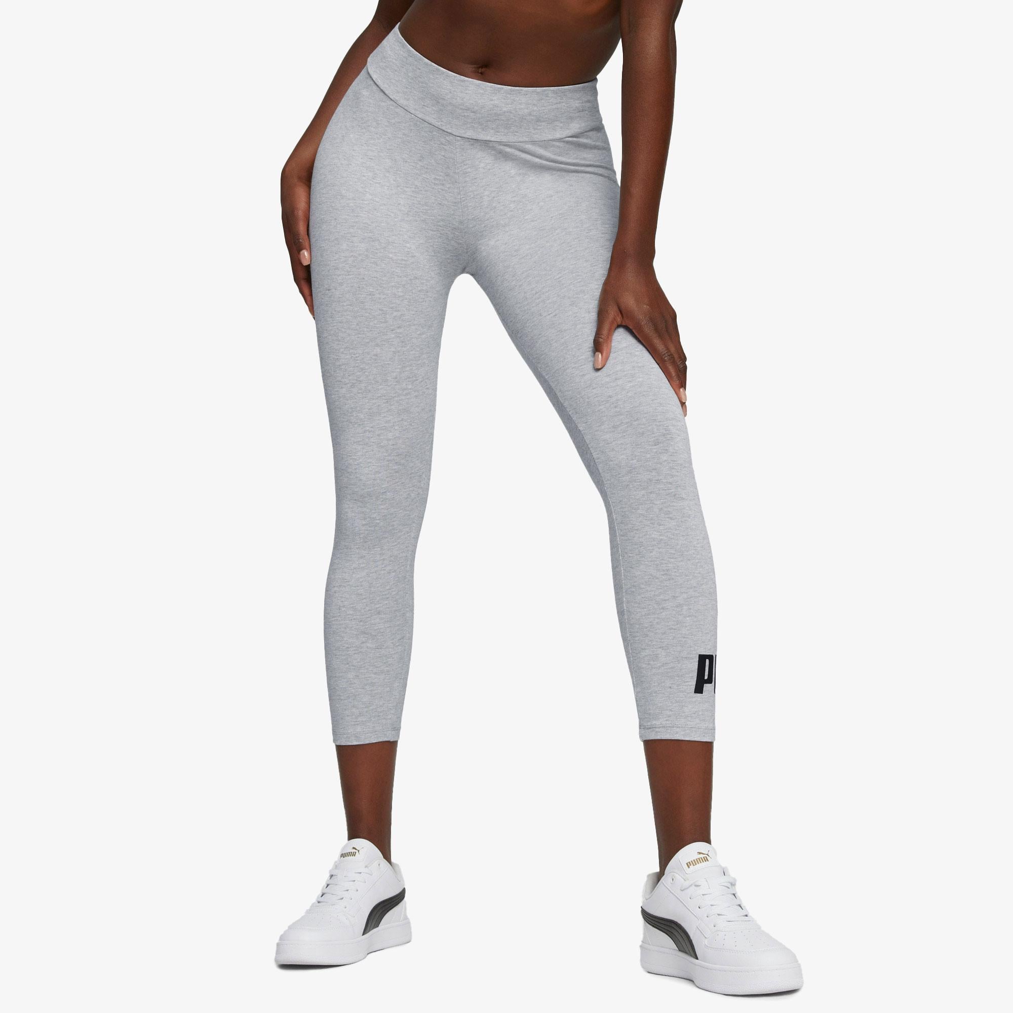 Puma Essentials 3/4 Logo Leggings Kadın Siyah Tayt