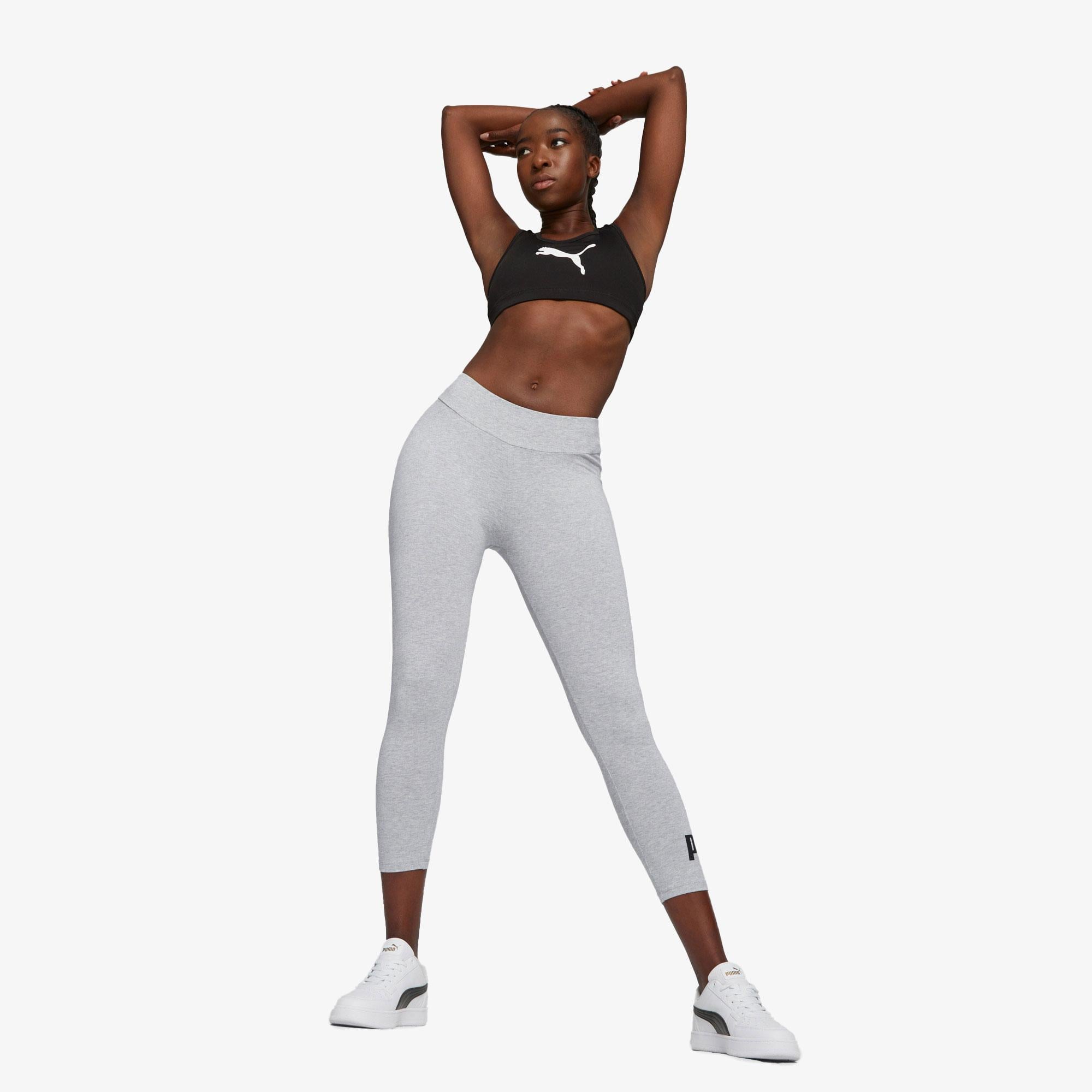 Puma Essentials 3/4 Logo Leggings Kadın Siyah Tayt