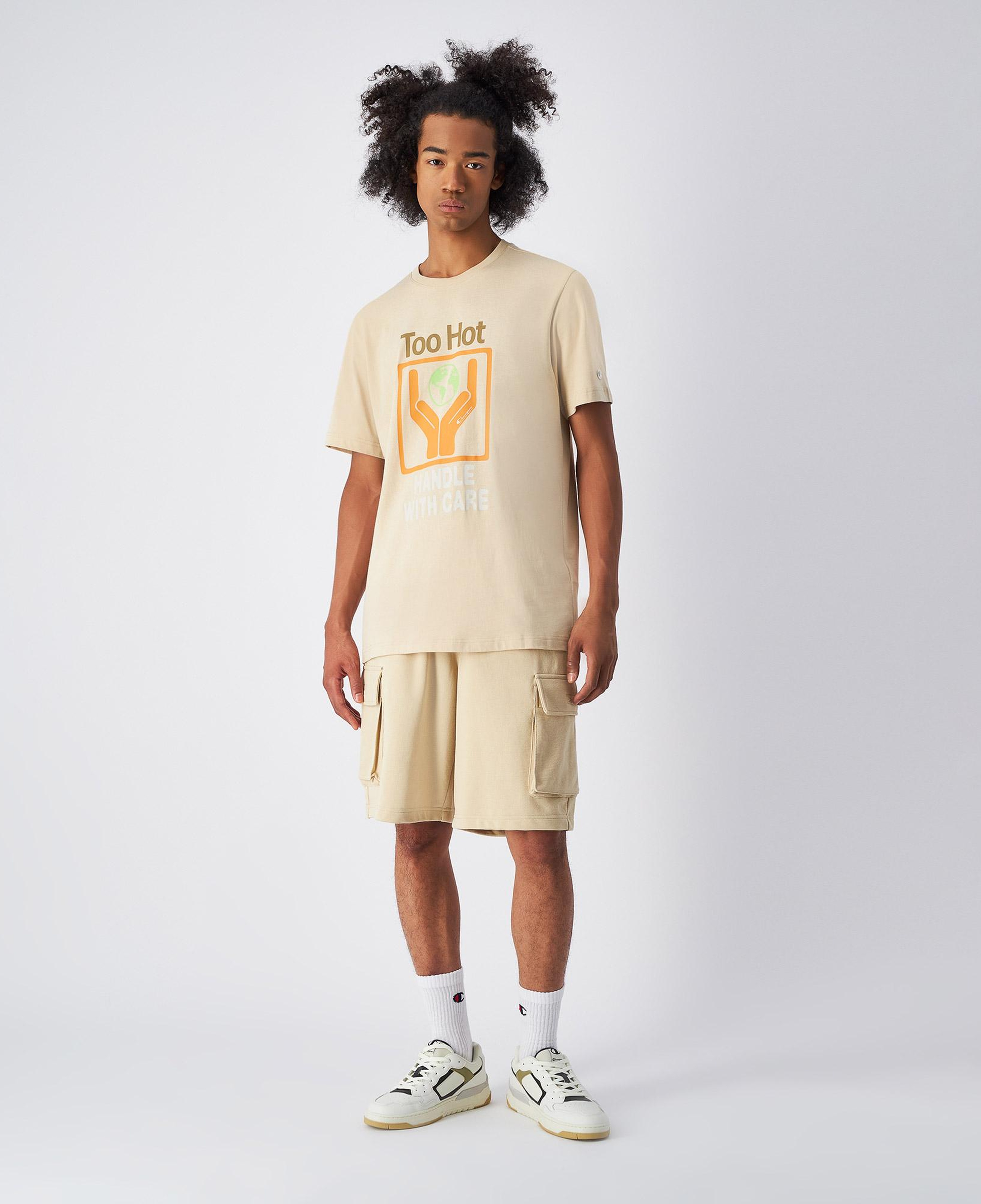 Champion Eco Future Erkek Krem T-Shirt