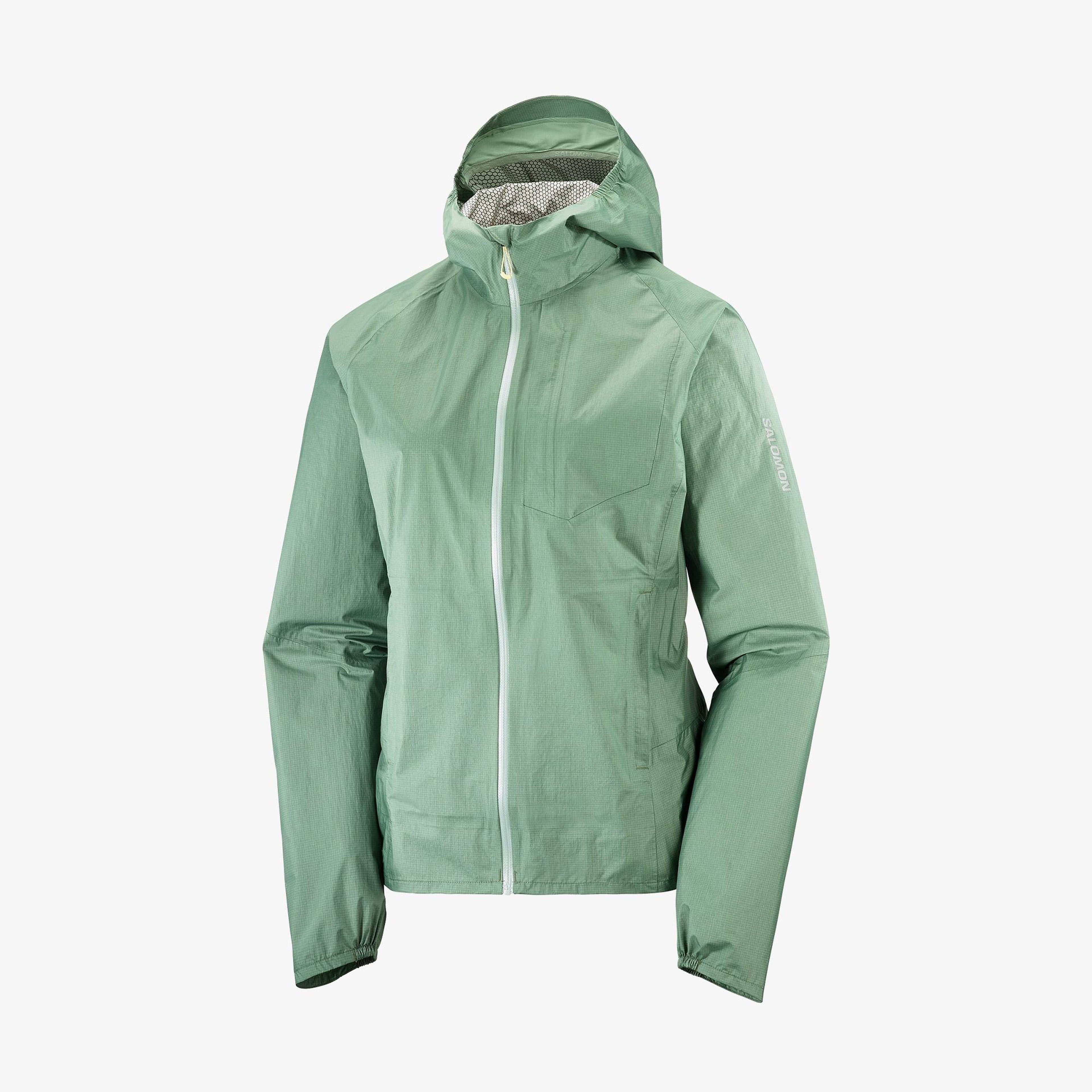 Salomon Bonatti Waterproof Kadın Yeşil Yağmurluk