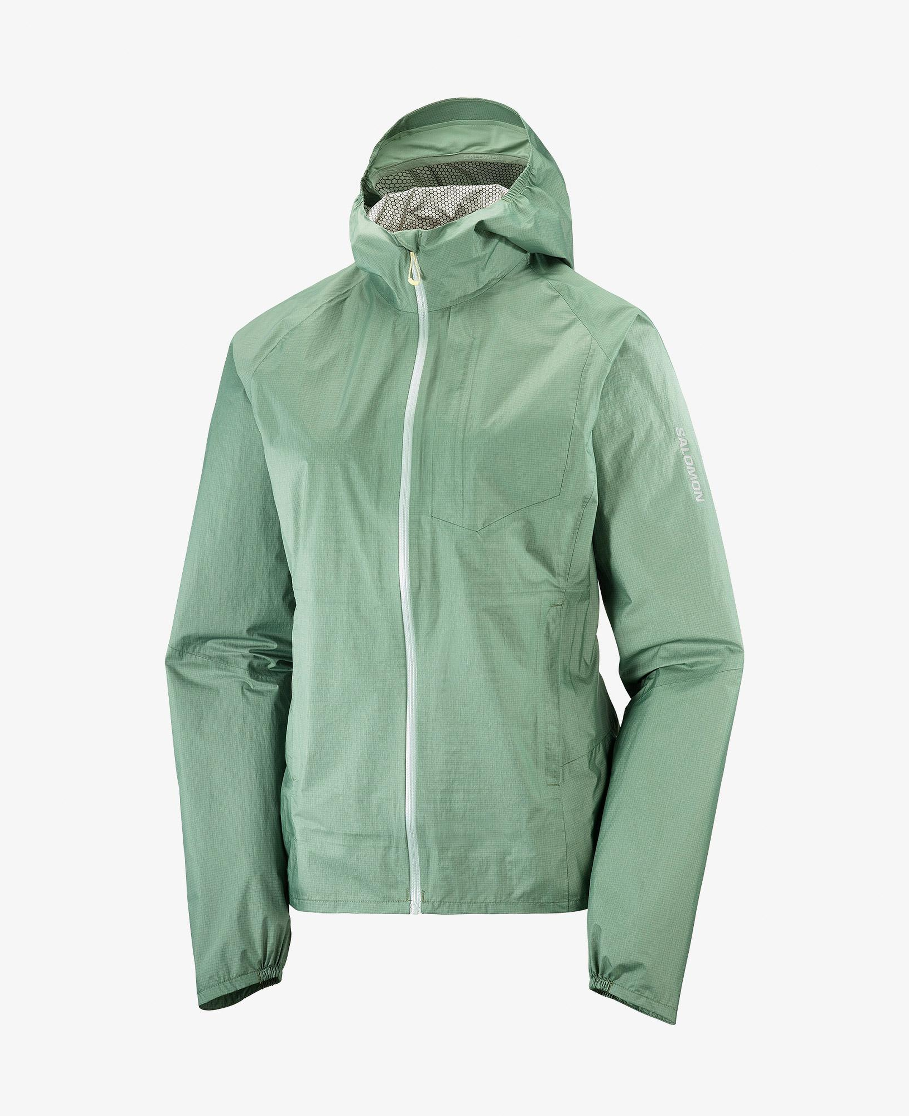 Salomon Bonatti Waterproof Kadın Yeşil Yağmurluk