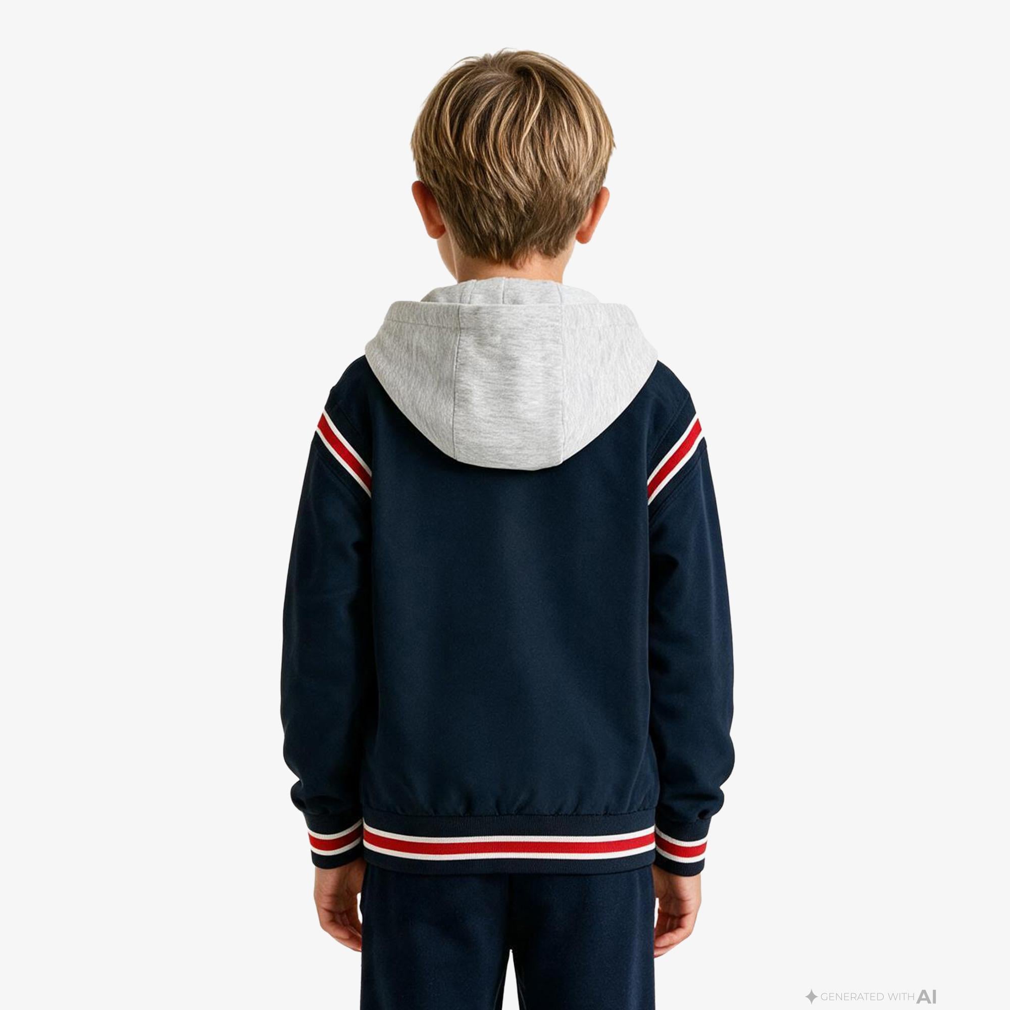 Tommy Hilfiger Hooded Bomber Çocuk Lacivert Ceket