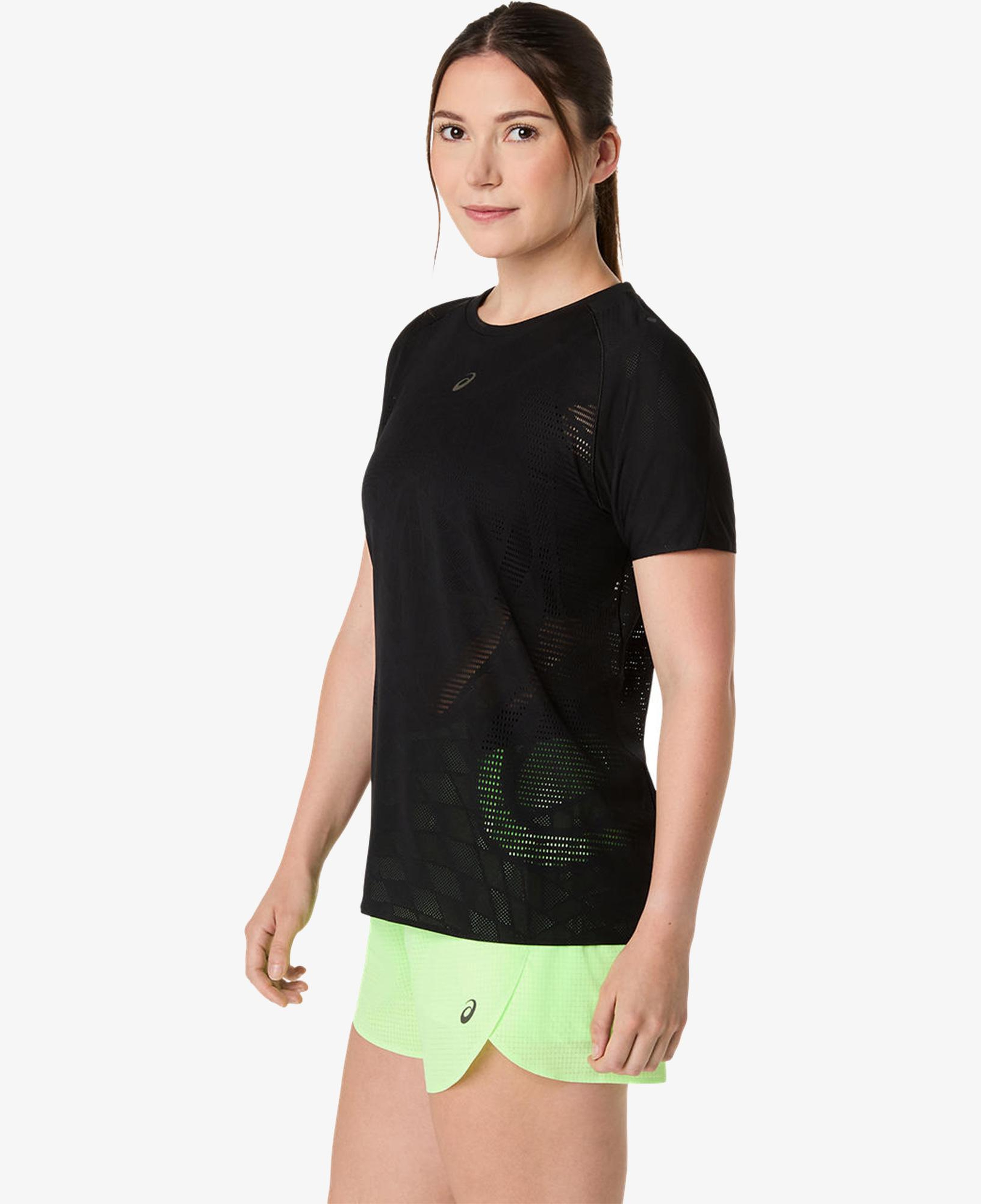 Asics Metarun Ss Top Kadın Siyah Koşu T-Shirt