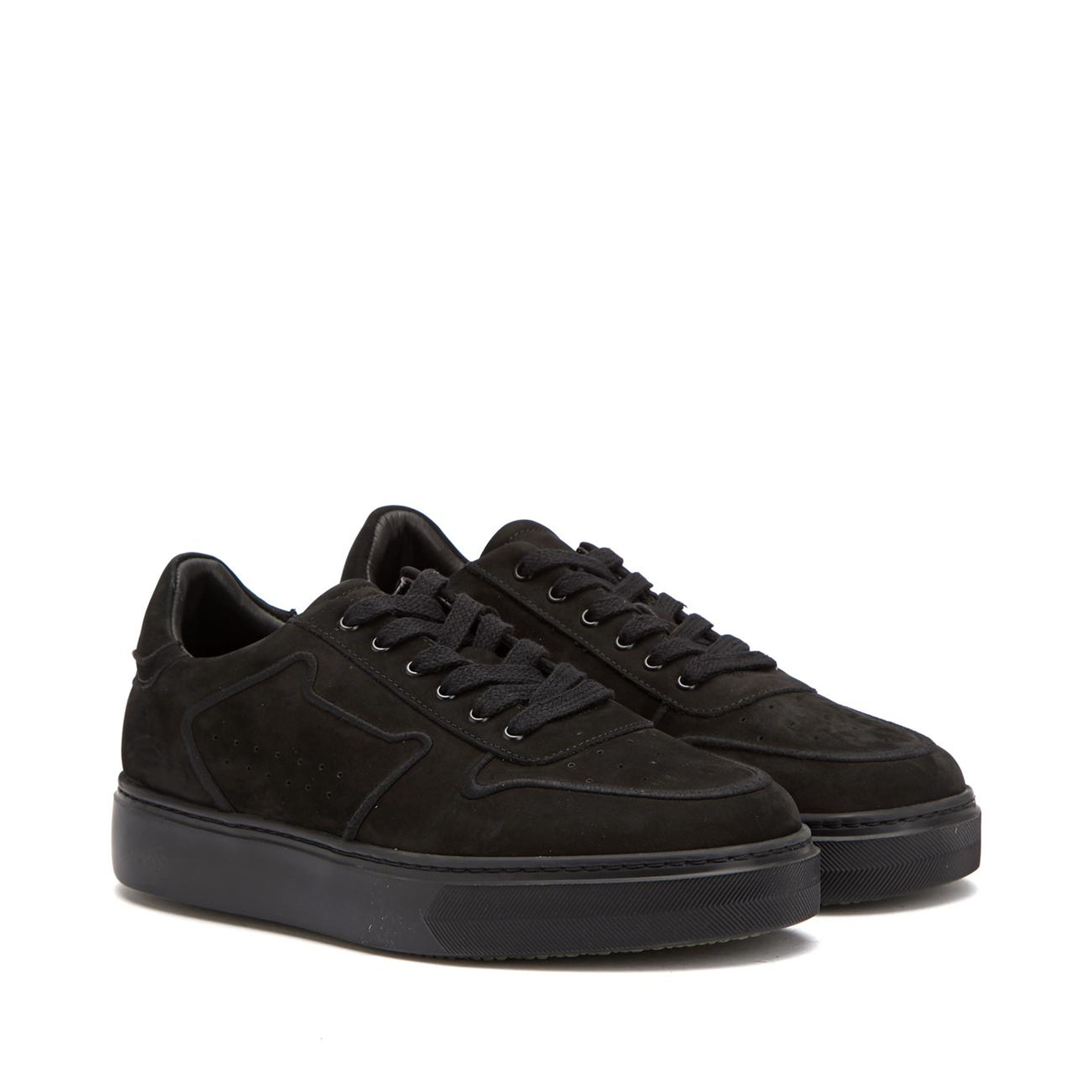 Divarese Erkek Siyah Nubuk Deri Sneaker