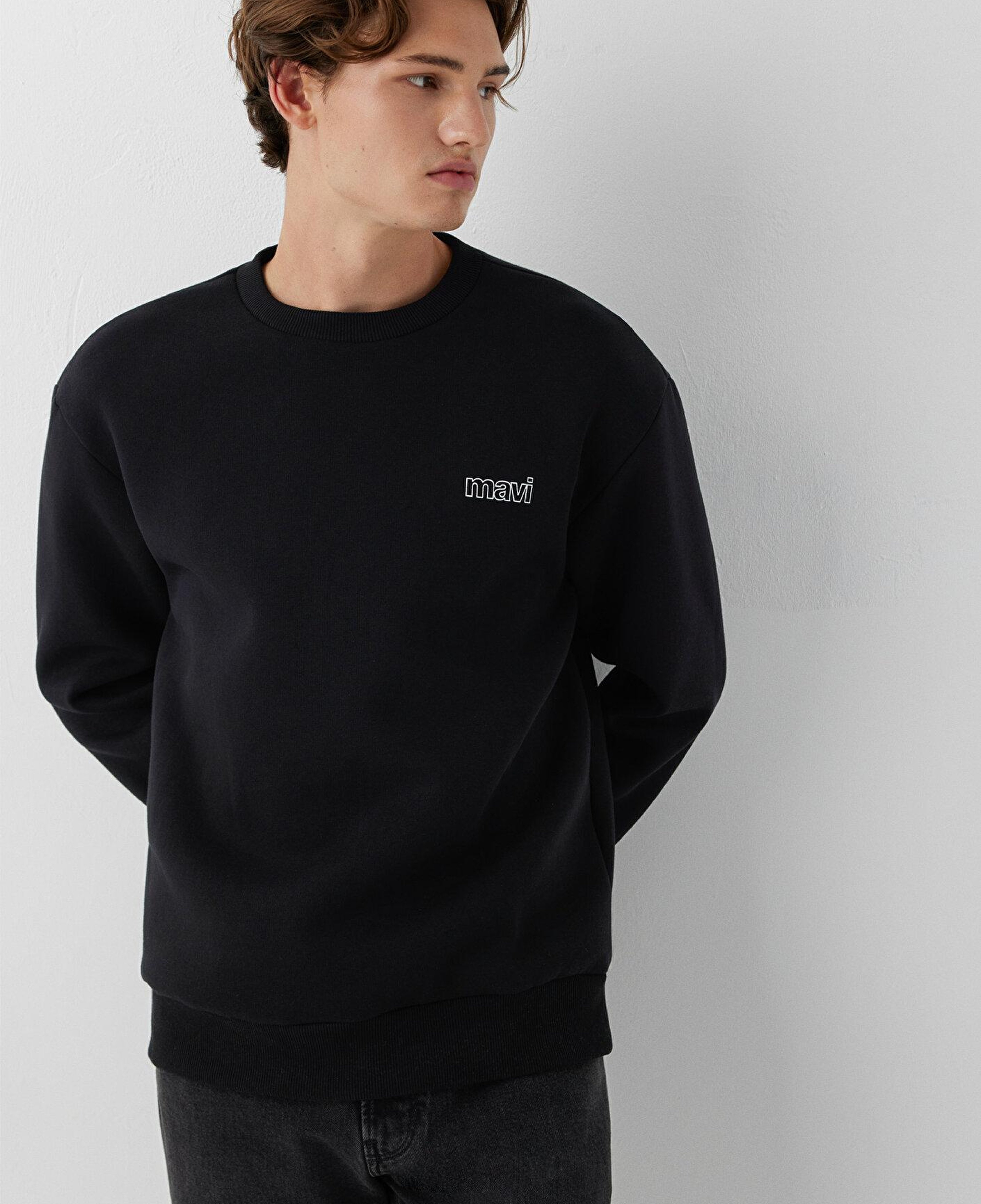 Mavi Mavi Logo Siyah Sweatshirt 0S10379-900