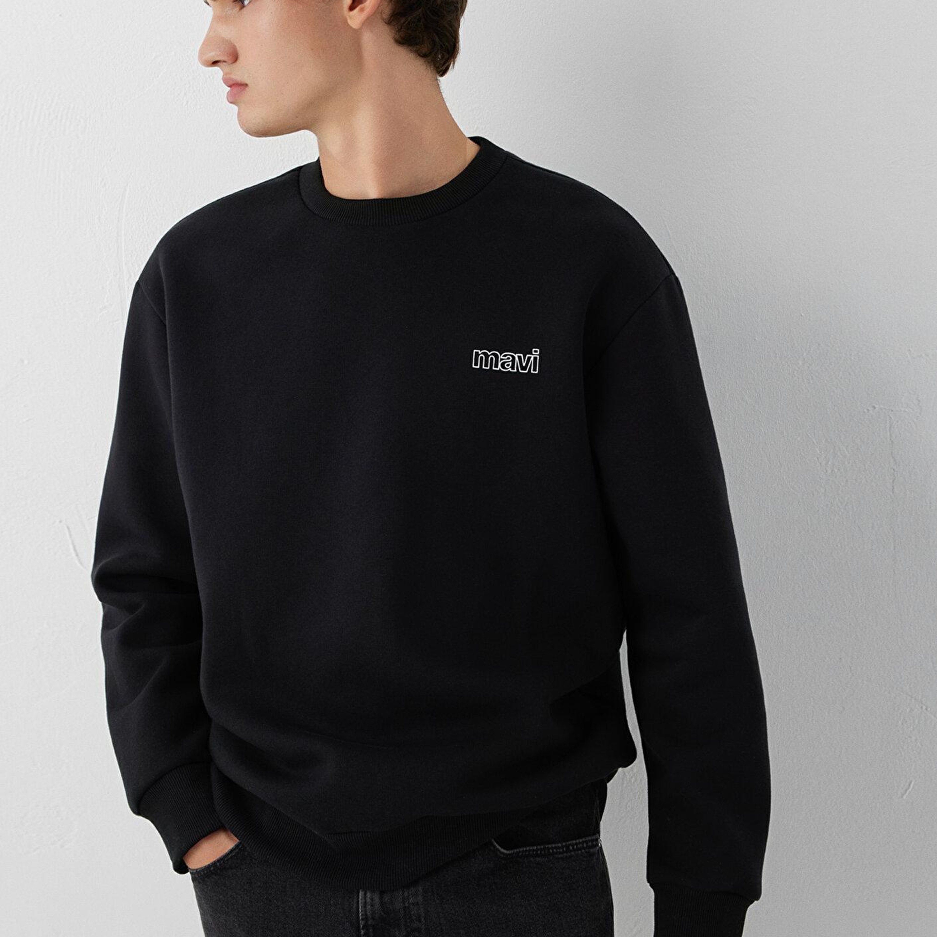 Mavi Mavi Logo Siyah Sweatshirt 0S10379-900