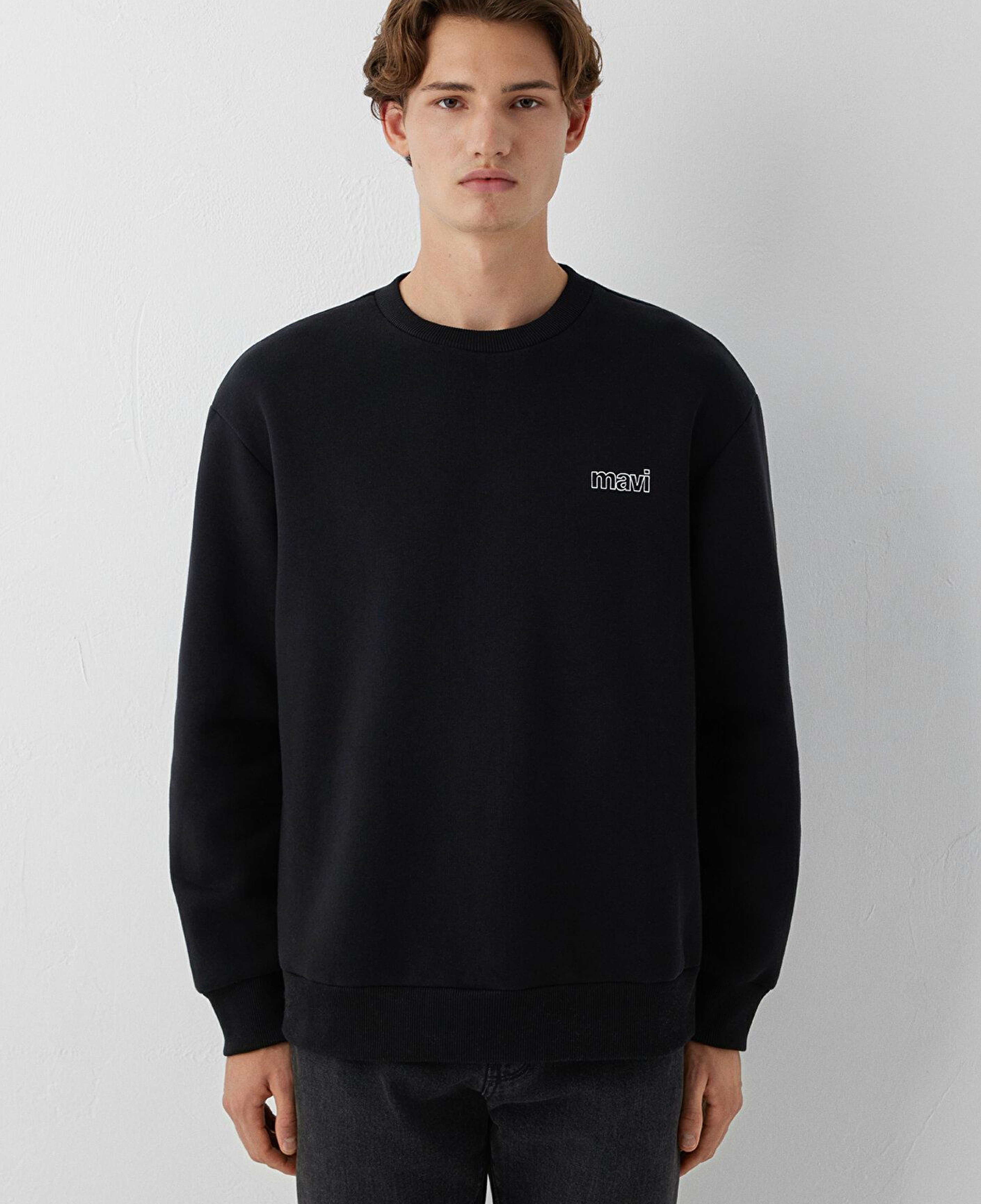 Mavi Mavi Logo Siyah Sweatshirt 0S10379-900
