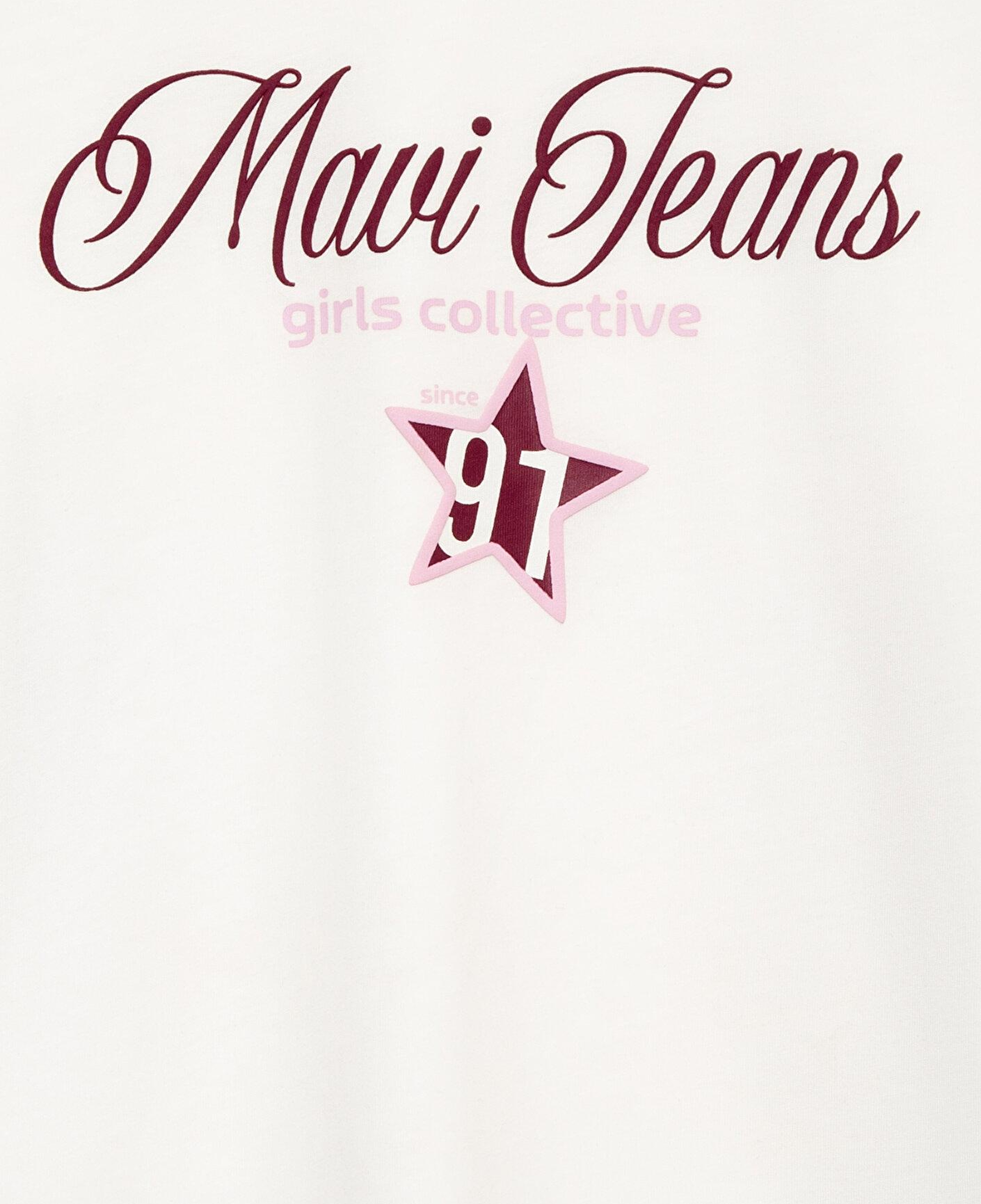 Mavi Mavi Jeans Baskılı Ekru Tişört Loose Fit / Bol Rahat Kesim 7610503-70057