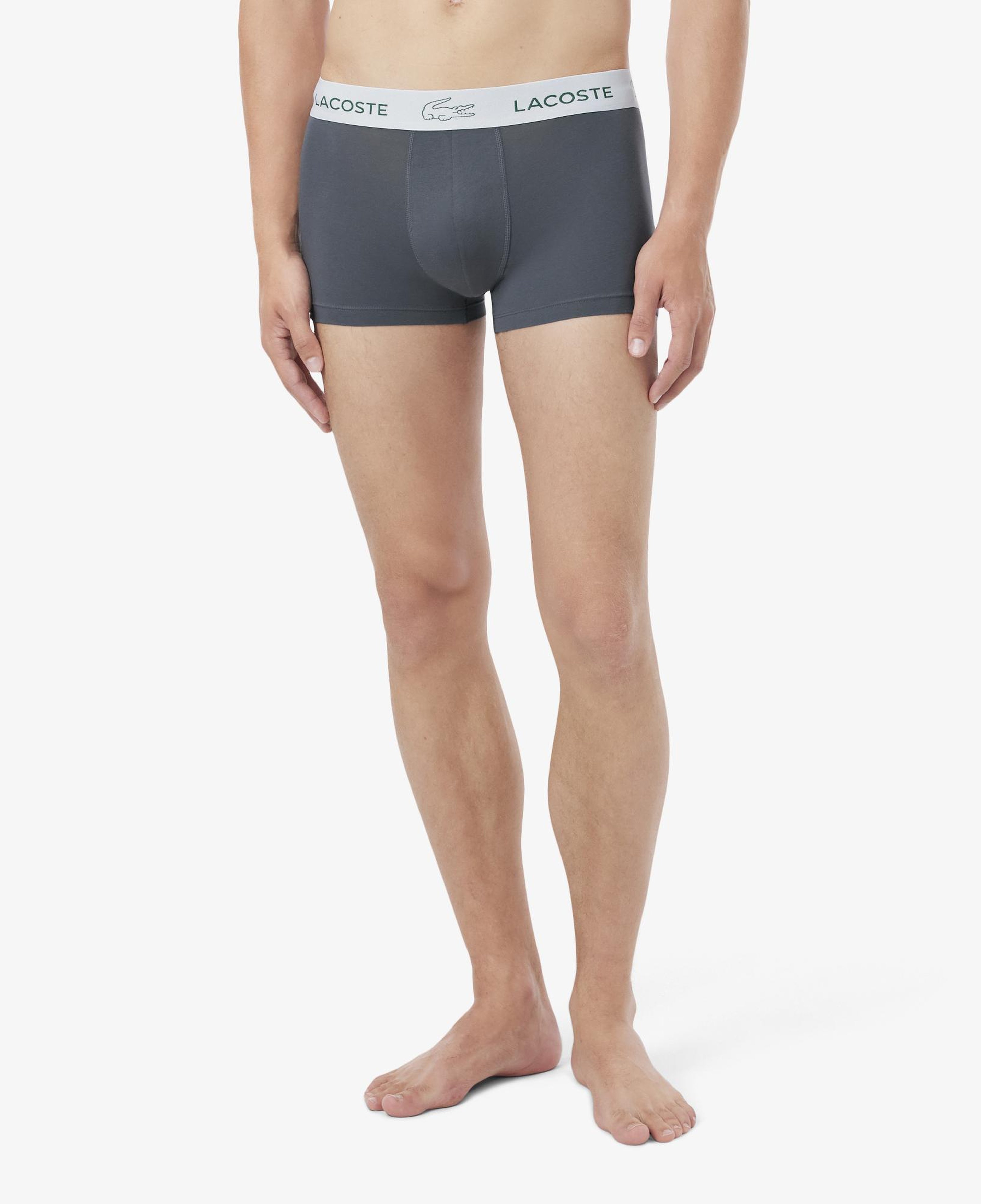 Erkek Regular Fit 3'lü Gri Boxer