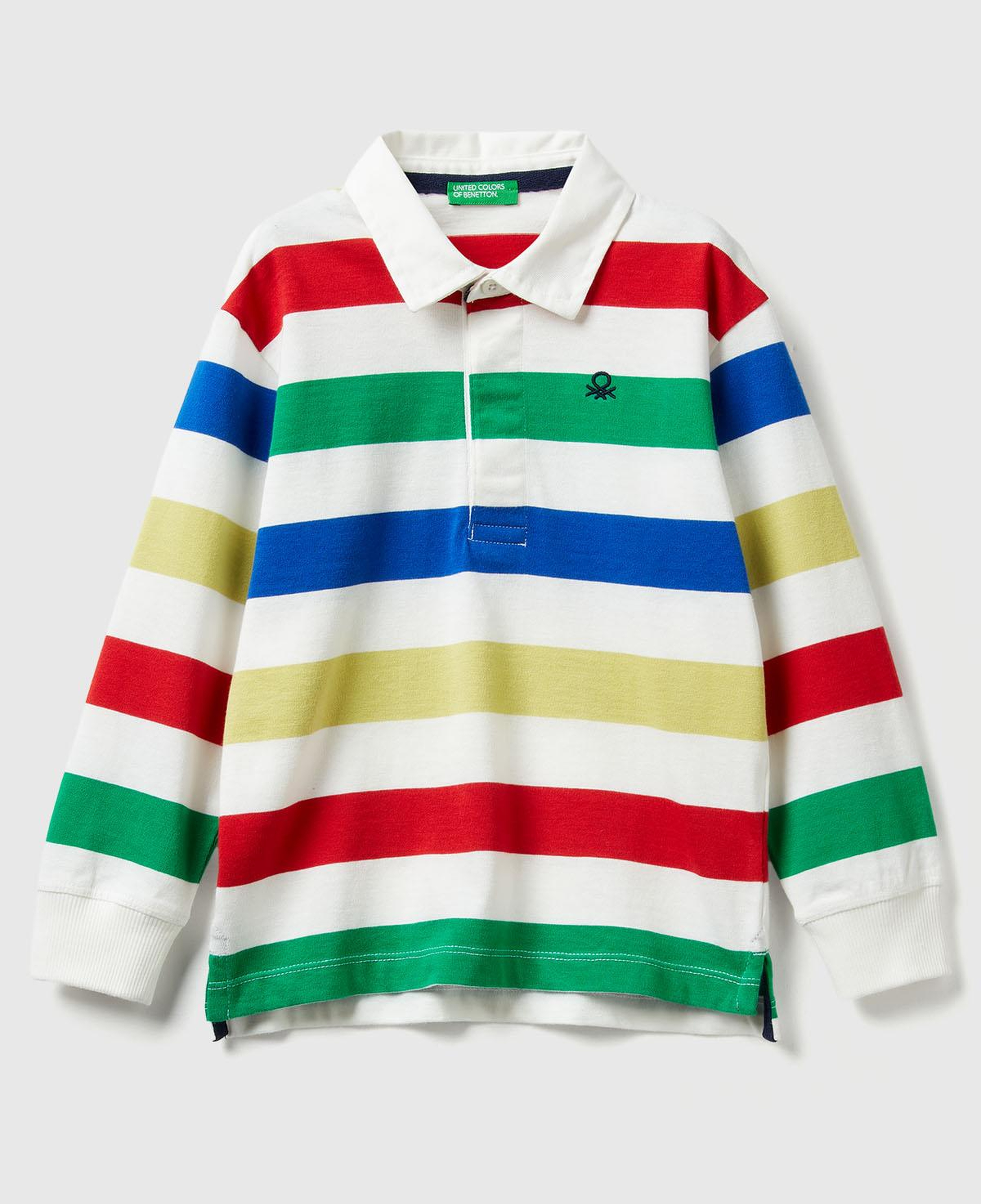 Erkek Çocuk Beyaz Mix Logo Detaylı Ruby Uzun Kollu Polo T-shirt