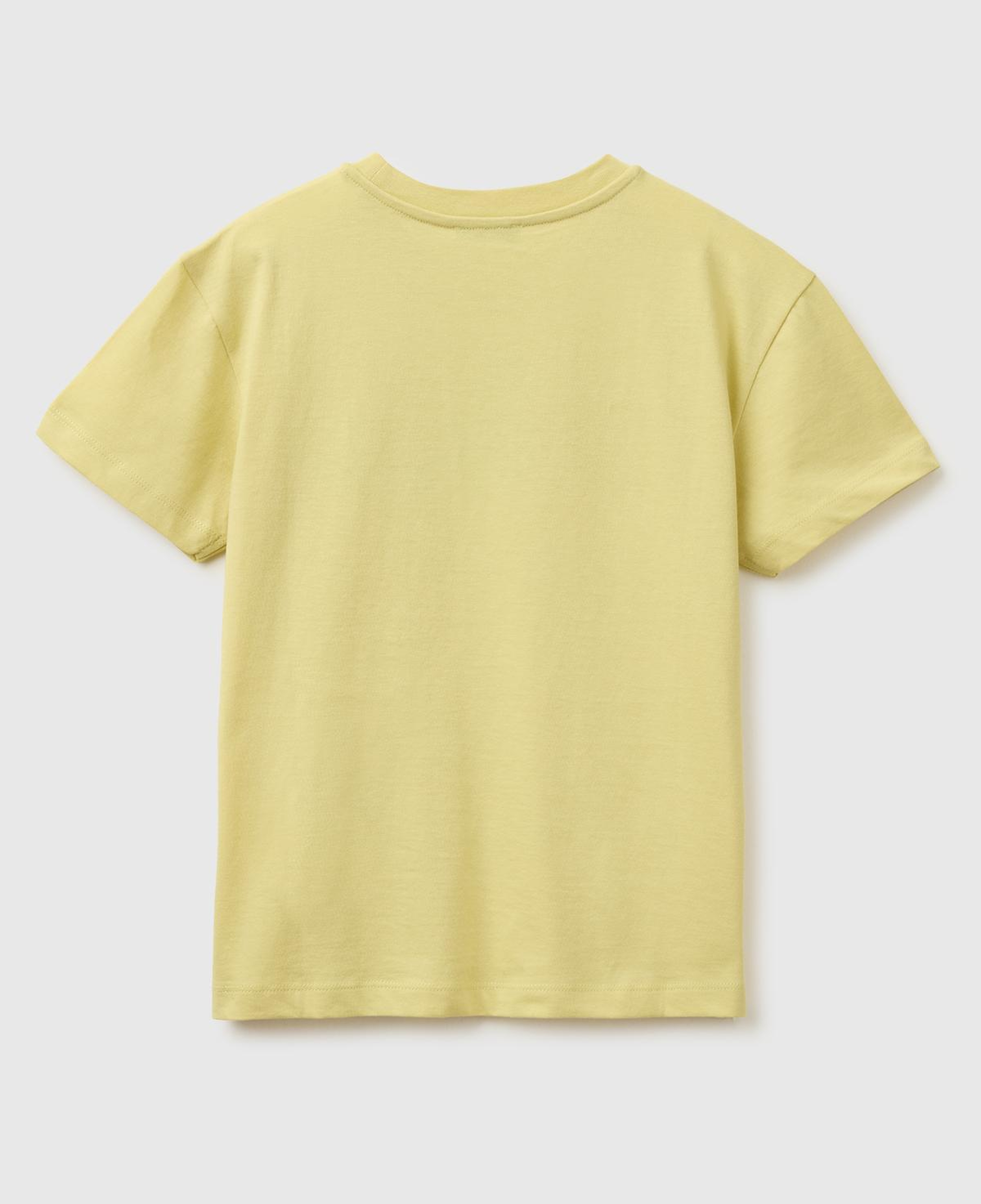 Erkek Çocuk Sarı Logo Baskı Detaylı Relaxed Fit T-Shirt
