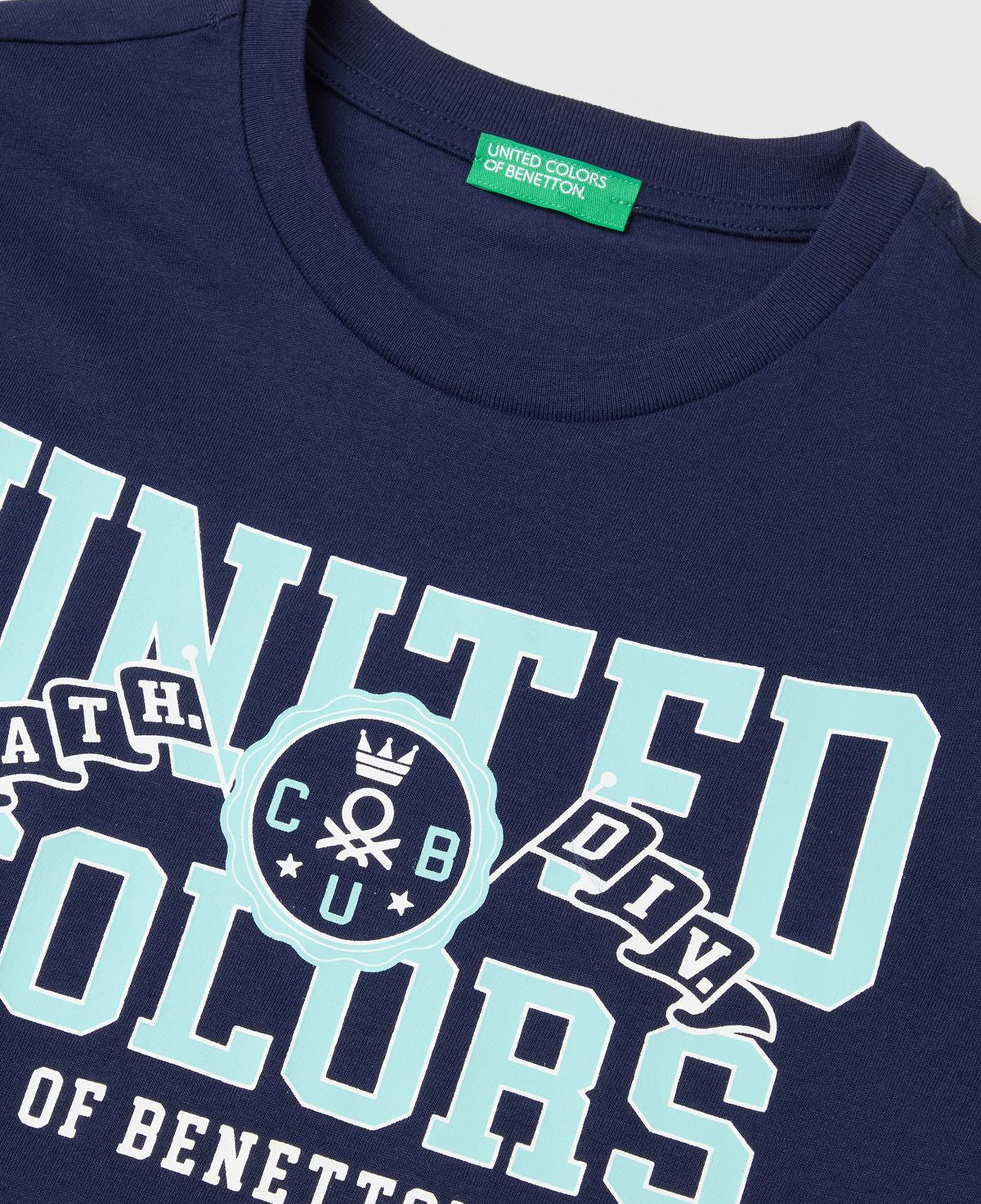 Erkek Çocuk Lacivert Logo Baskı Detaylı Relaxed Fit T-Shirt