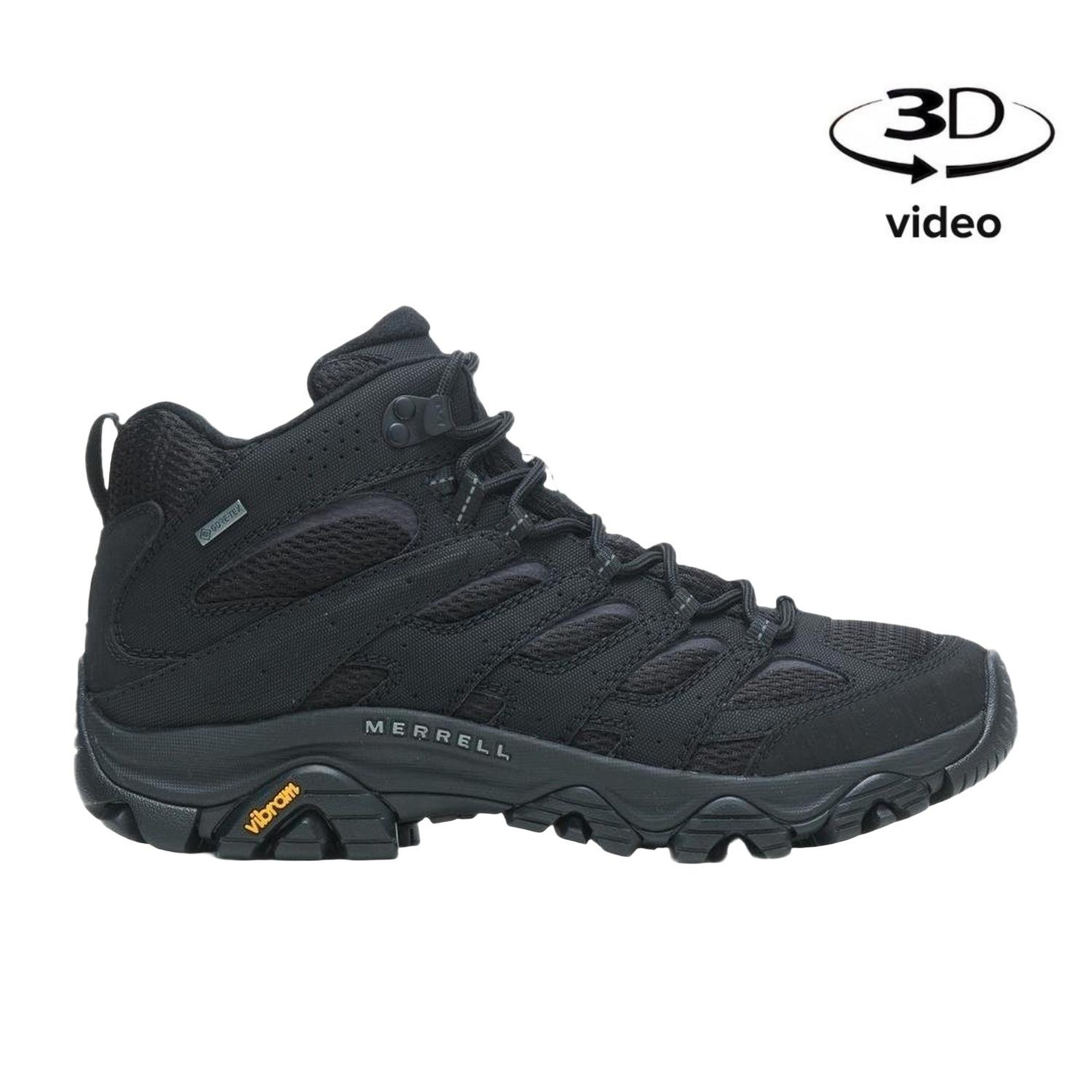 Merrell Moab 3 Syn Mid Gore-Tex Erkek Siyah Bot