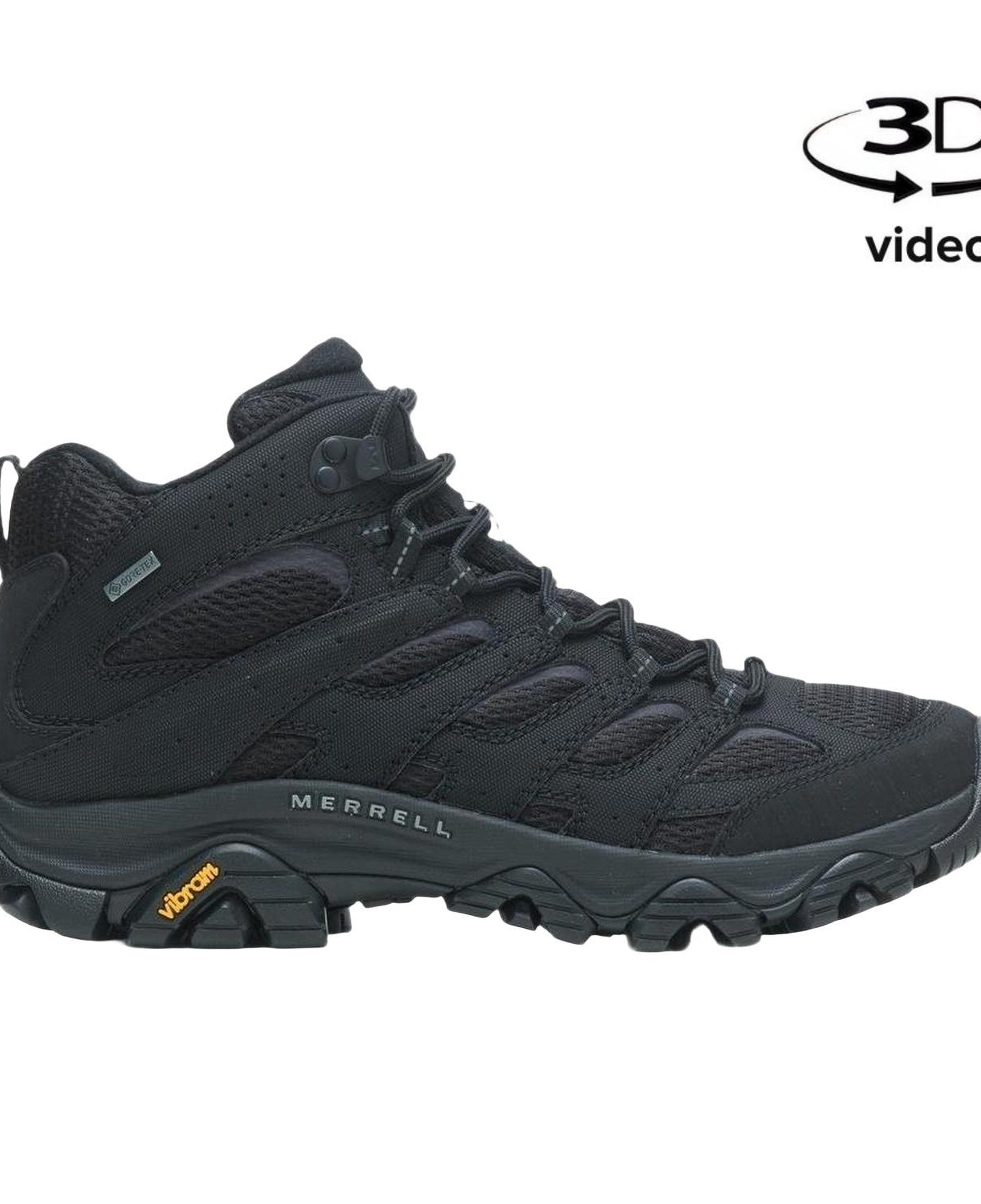 Merrell Moab 3 Syn Mid Gore-Tex Erkek Siyah Bot