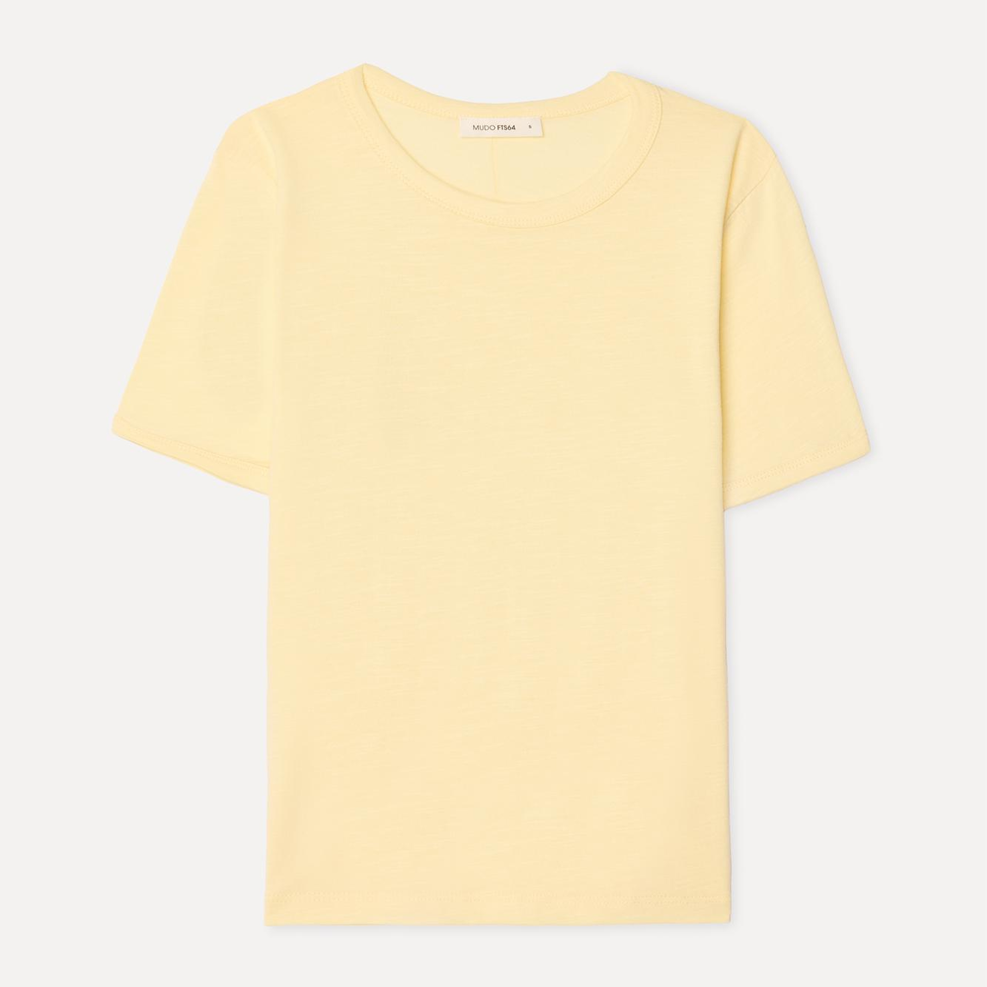 Kadın Sarı Bisiklet Yaka T-Shirt