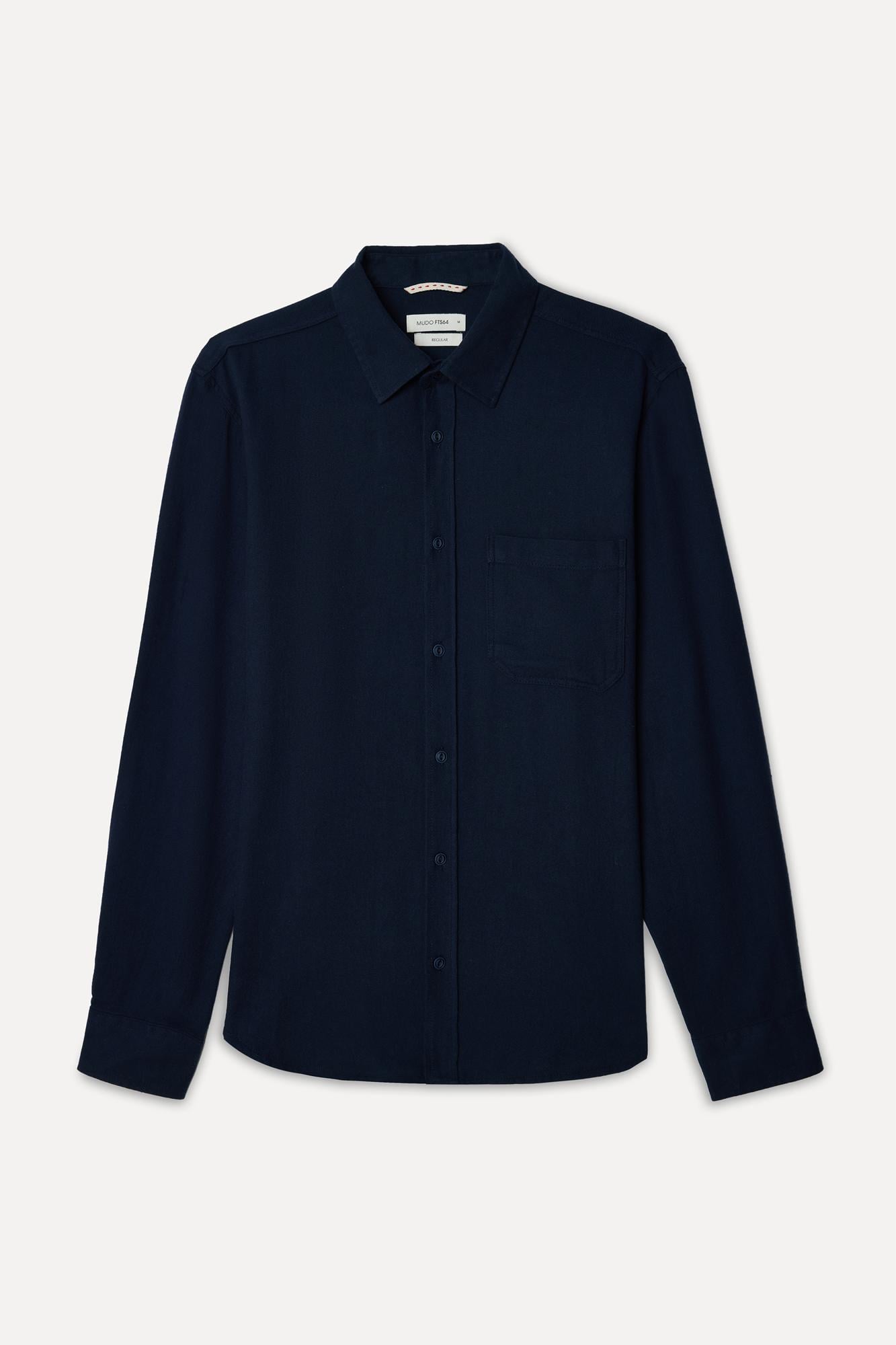 Erkek Lacivert Regular Fit Uzun Kollu Gömlek