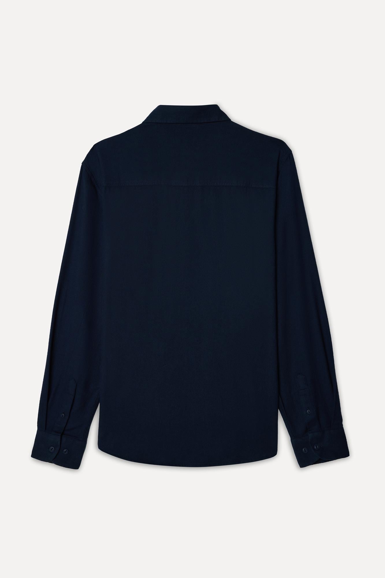Erkek Lacivert Regular Fit Uzun Kollu Gömlek