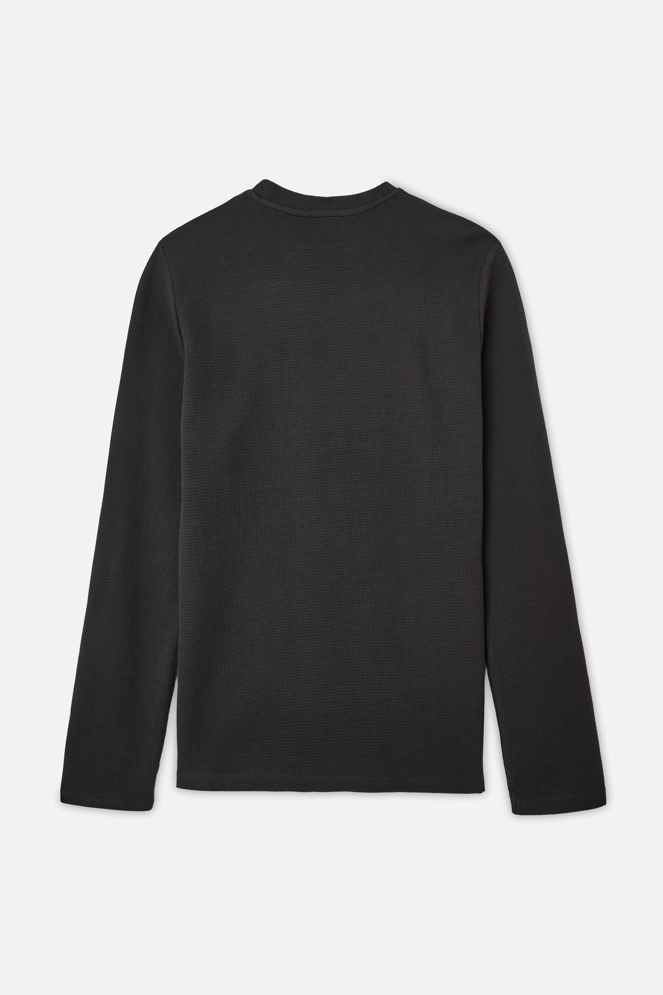 Erkek Antrasit Bisiklet Yaka Uzun Kollu T-Shirt