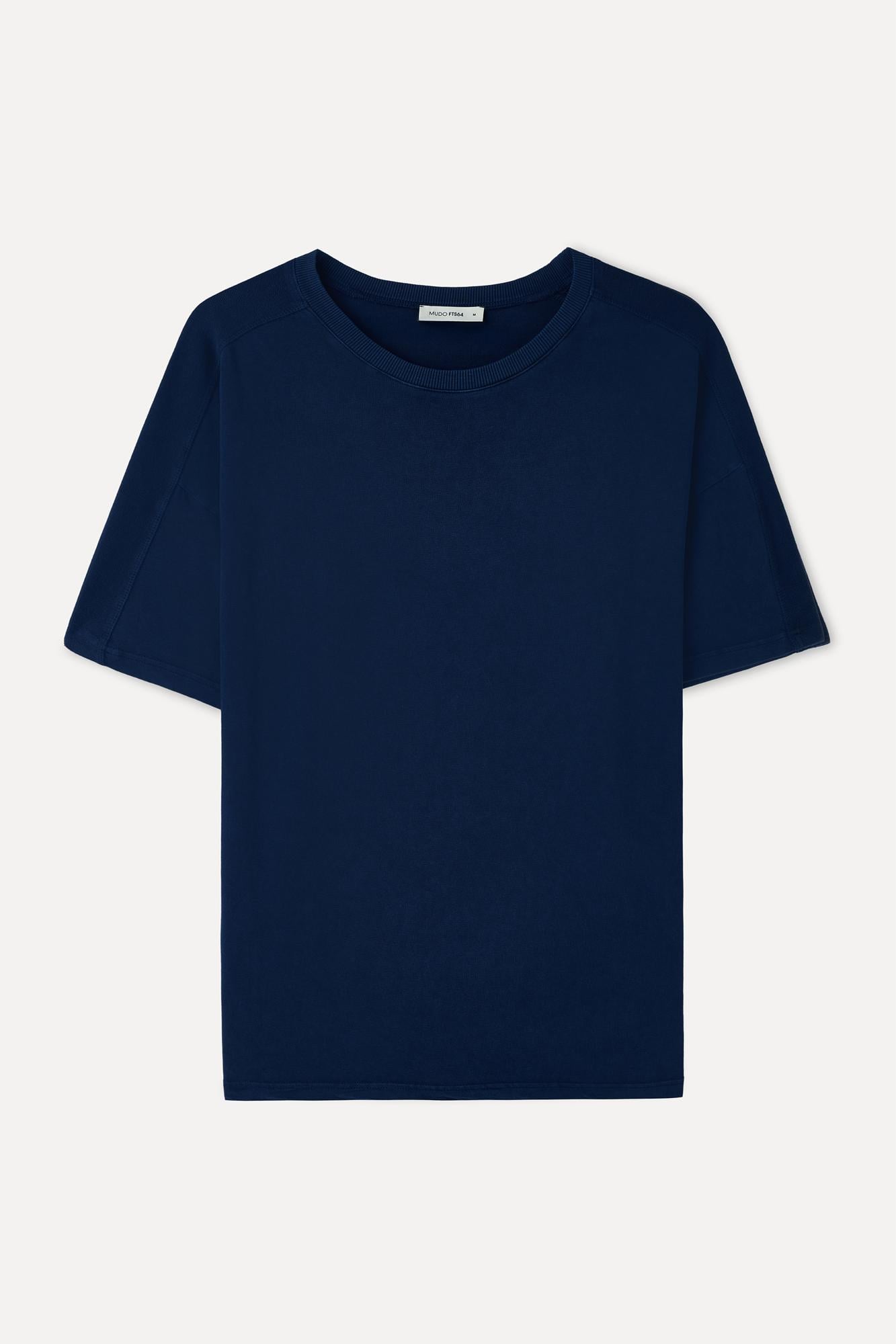 Erkek Lacivert Oversize Bisiklet Yaka T-Shirt