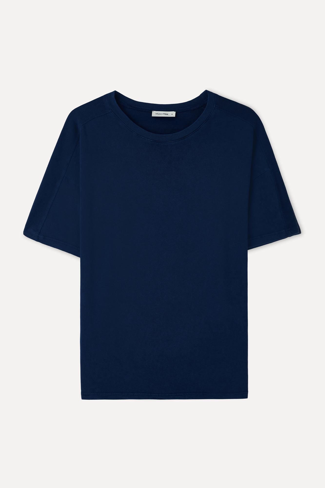 Erkek Lacivert Oversize Bisiklet Yaka T-Shirt