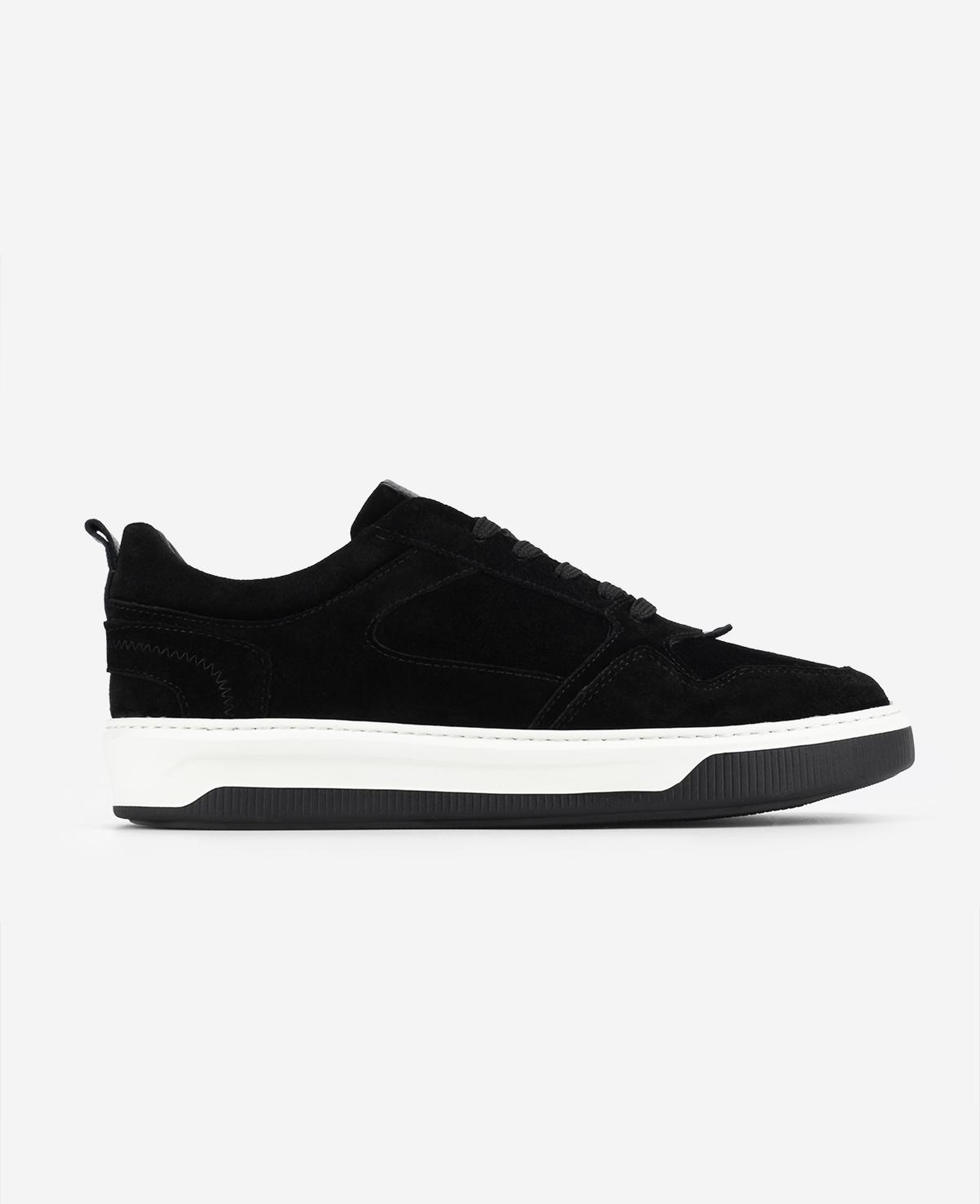 Valmenti Erkek Hakiki Deri Siyah Süet Sneakers & Spor Ayakkabı
