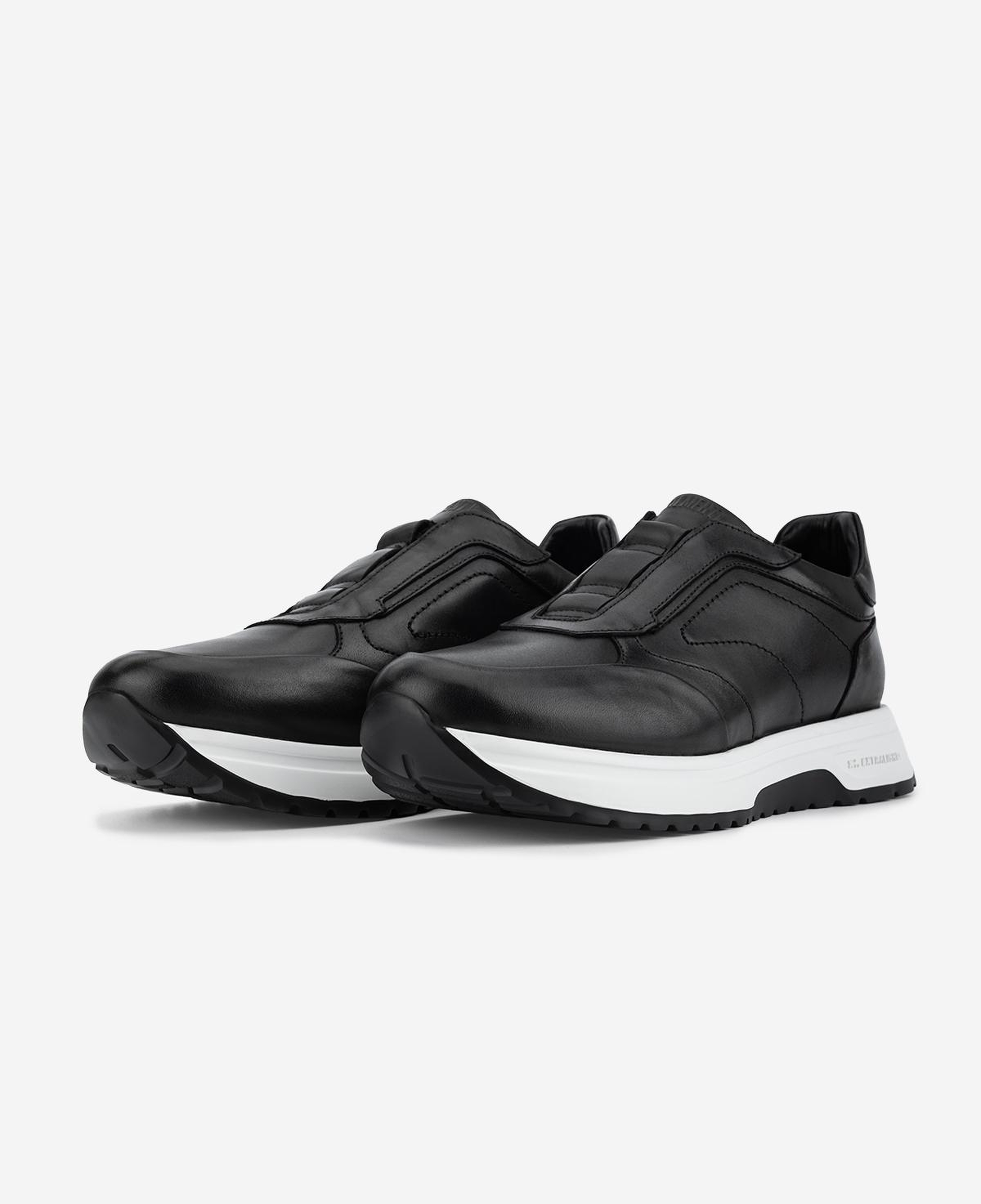 Valmenti Erkek Hakiki Deri Siyah Sneakers & Spor Ayakkabı