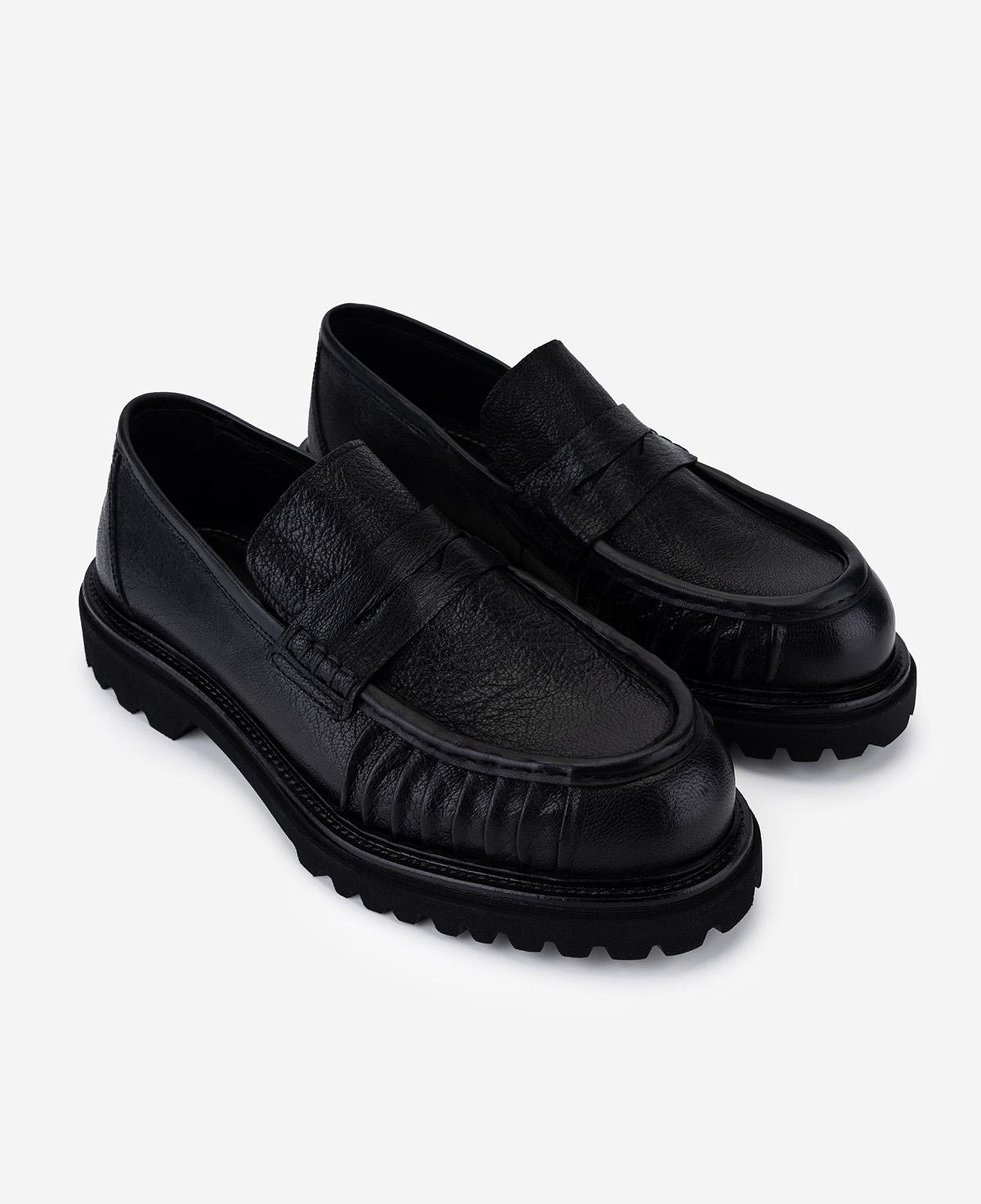 Valmenti Erkek Hakiki Deri Siyah Loafer Ayakkabı