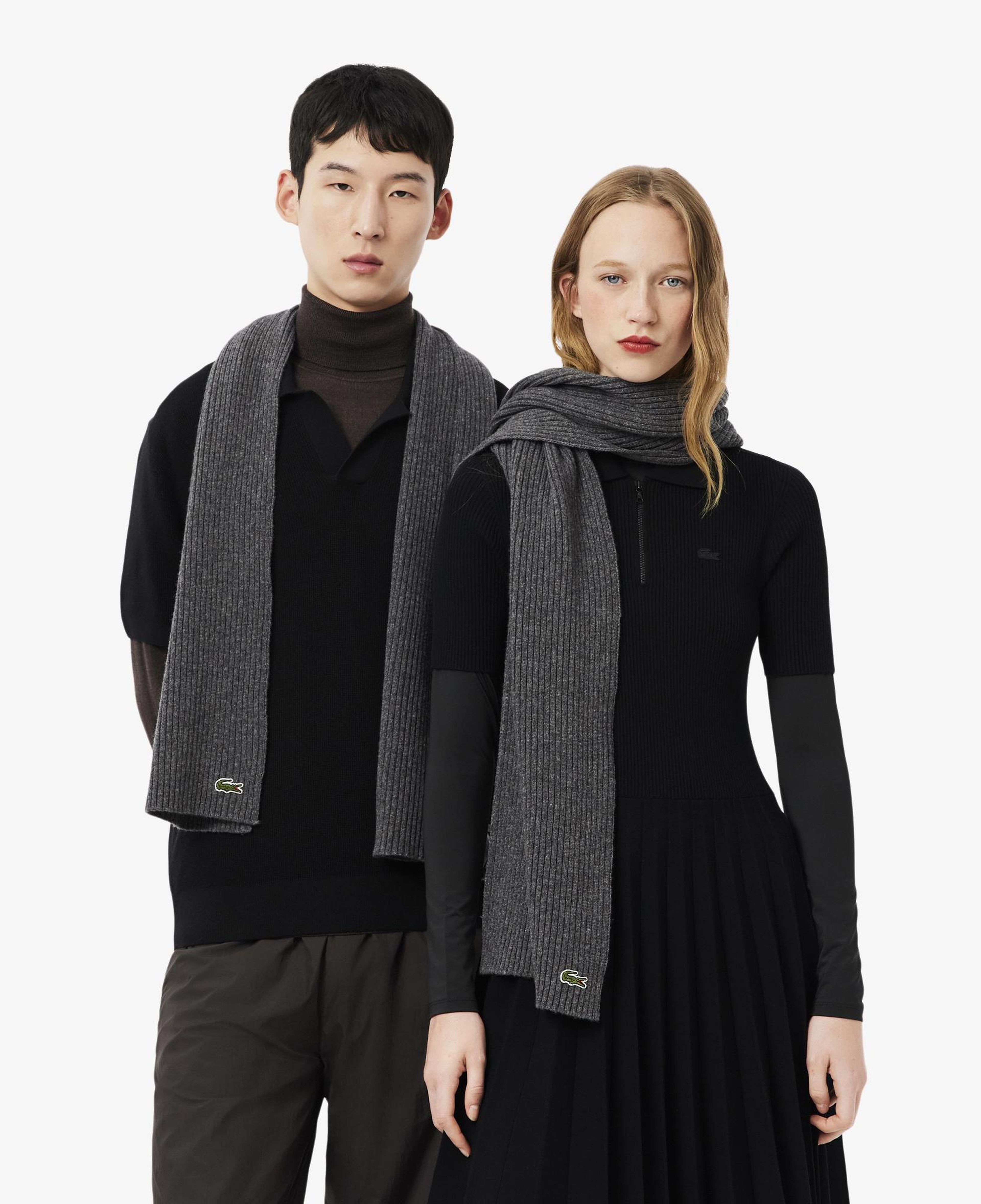 Unisex Yün Gri Atkı