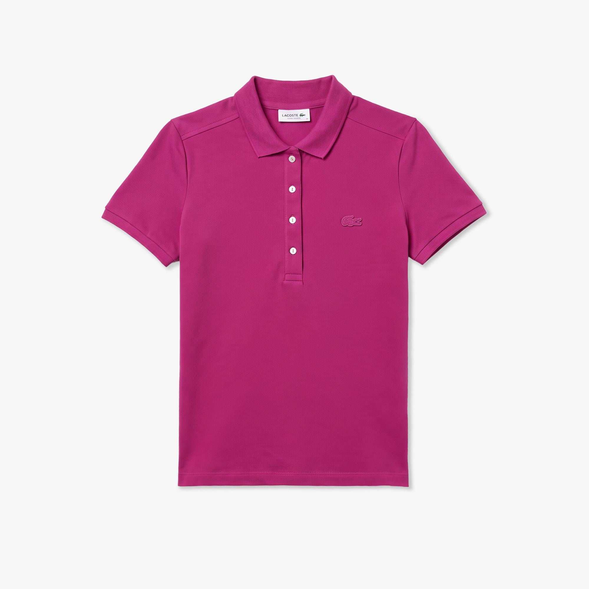 L.12.D Kadın Slim Fit Pembe Polo