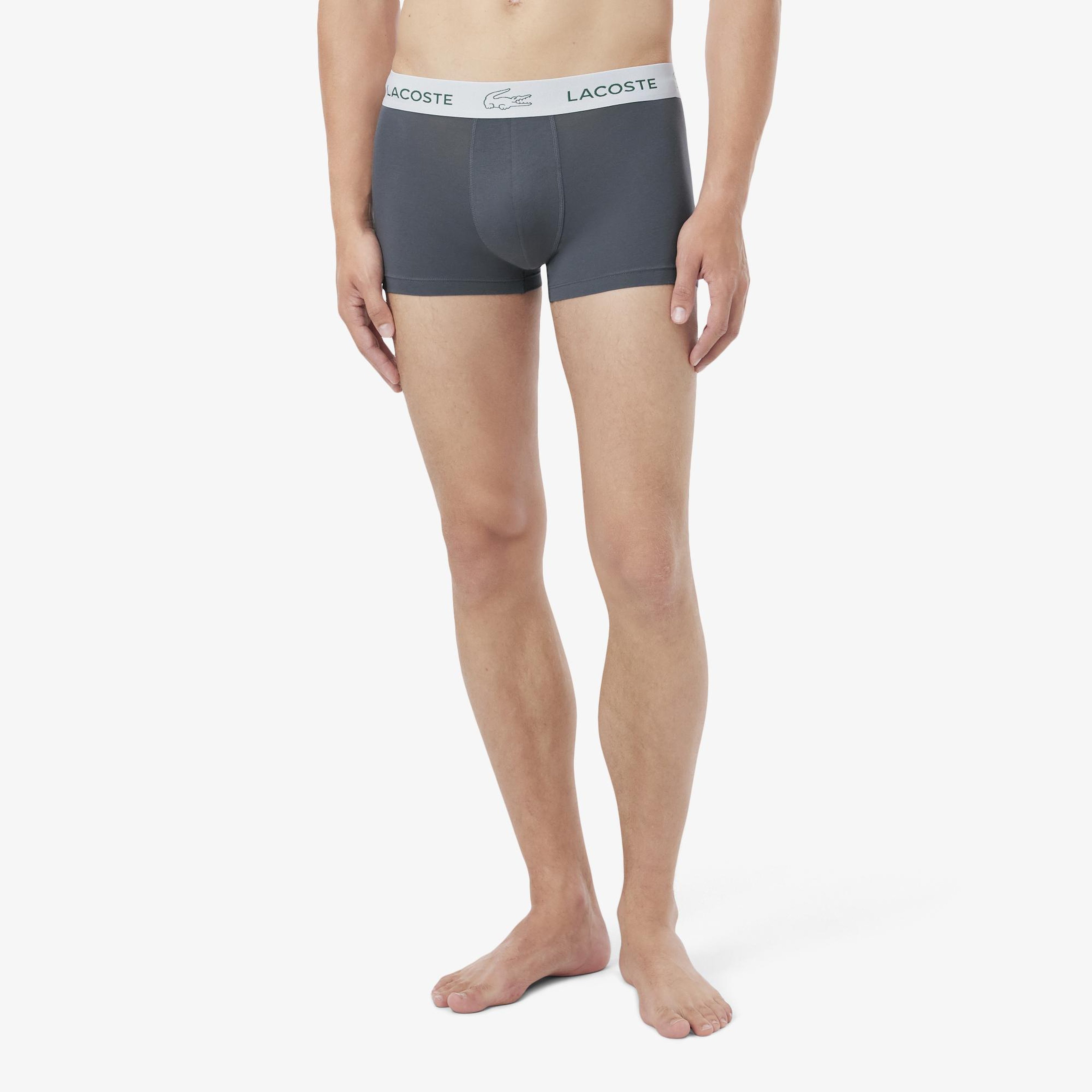 Erkek Regular Fit 3'lü Gri Boxer
