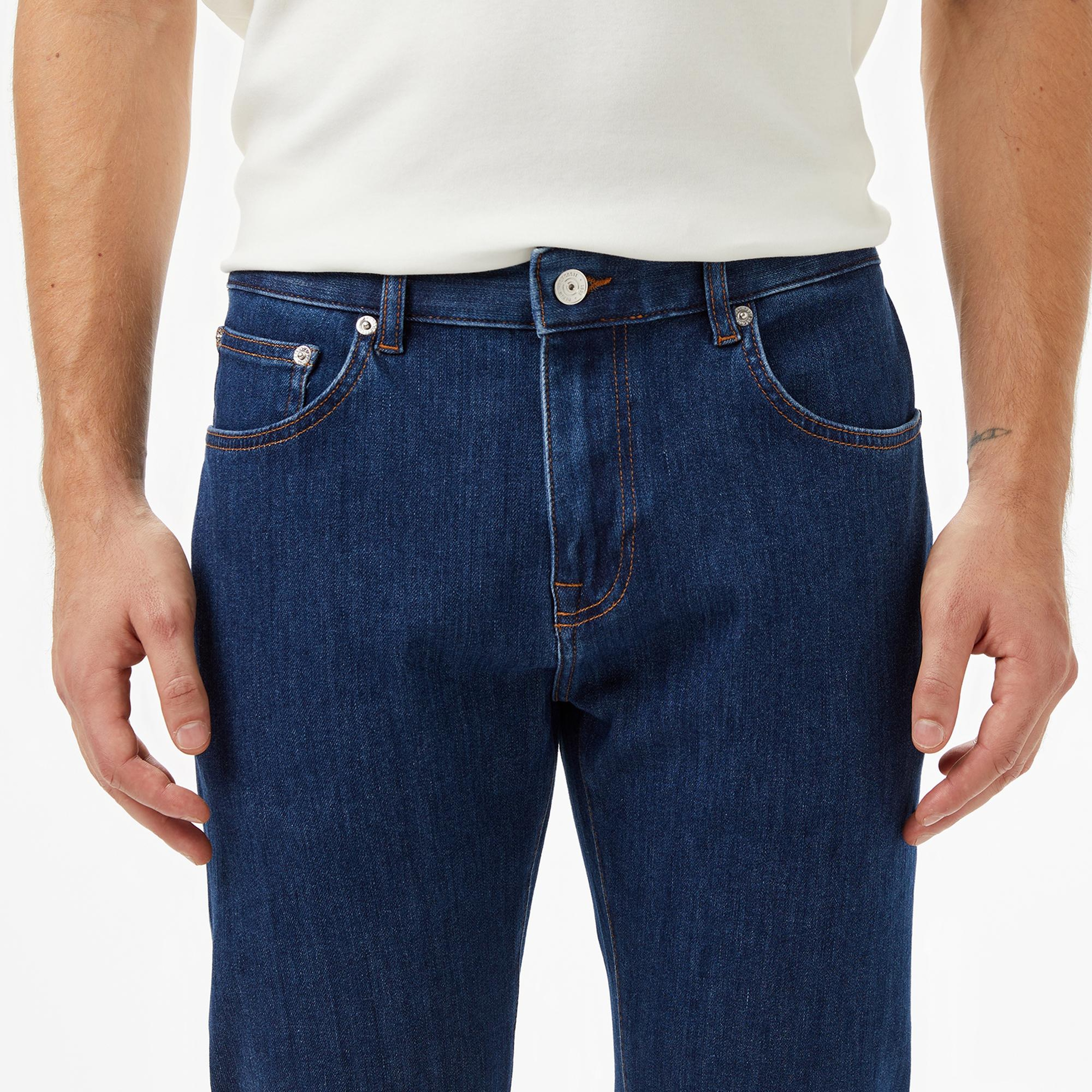 Erkek Lacivert Jean Pantolon