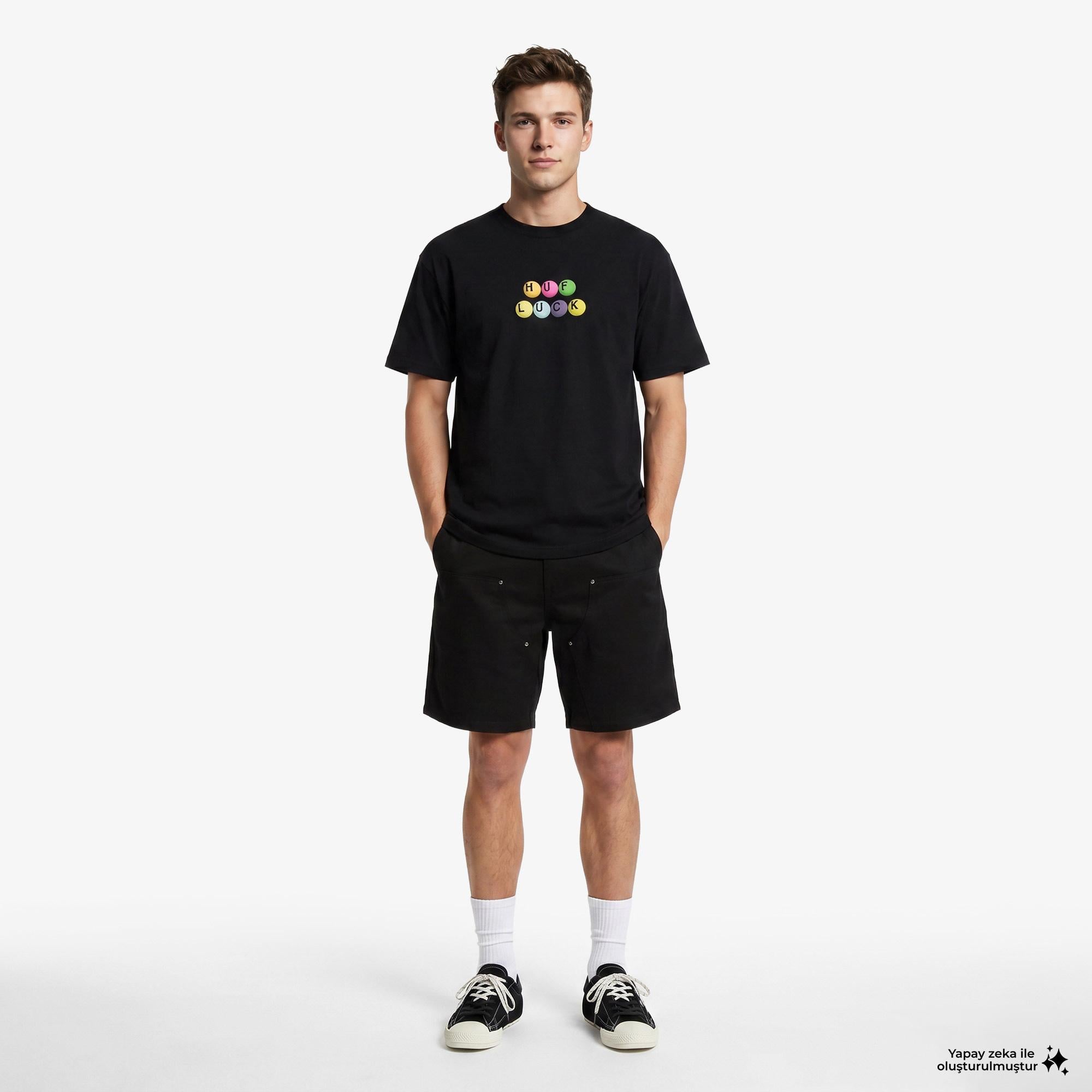 Huf Lucky Erkek Siyah T-Shirt
