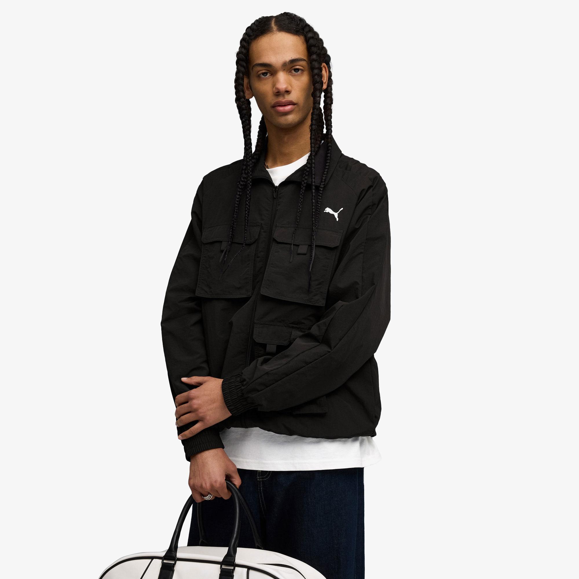 Puma T7 Cargo Relaxed Track Erkek Siyah Ceket