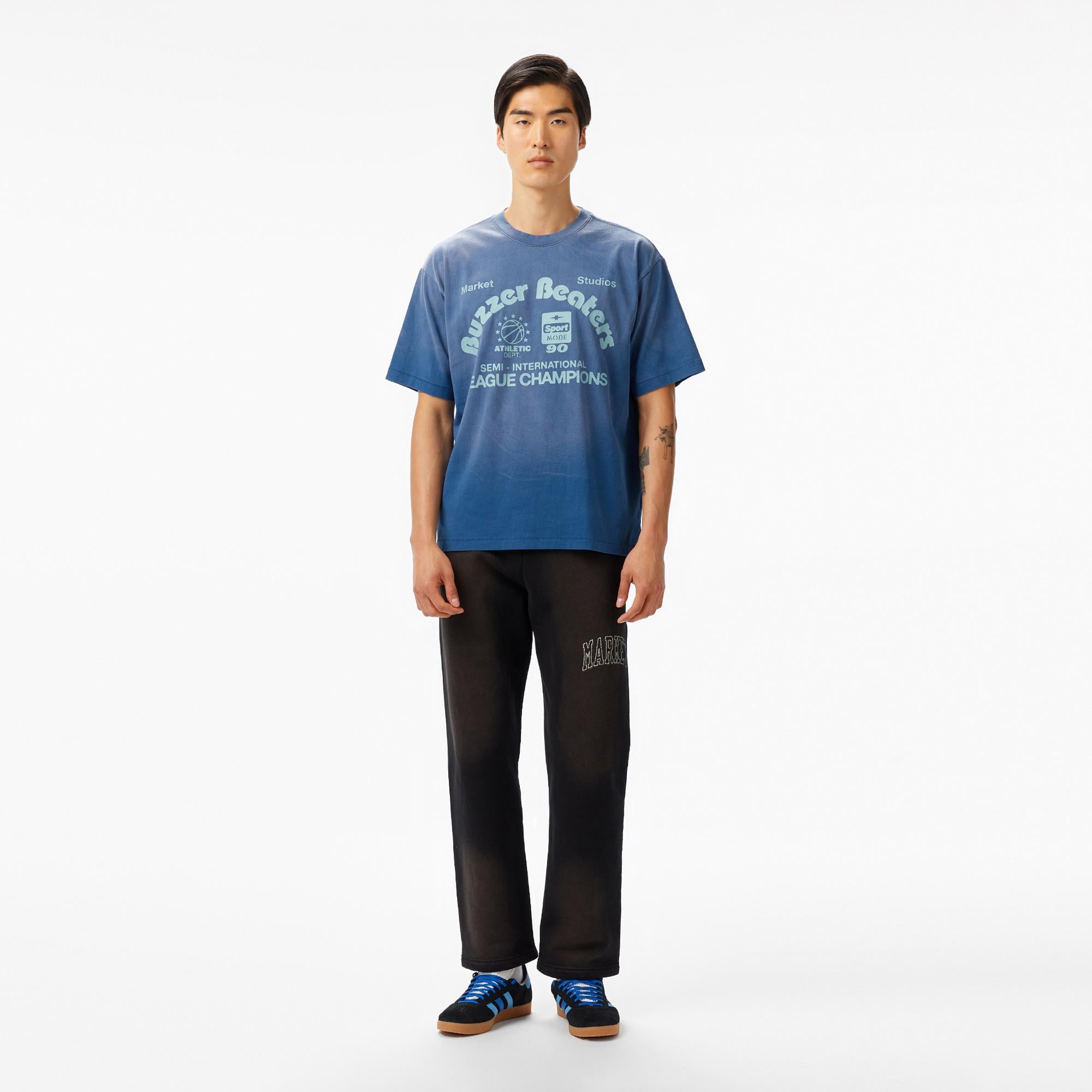 The Market 'Buzzer Beaters' Erkek Mavi T-Shirt