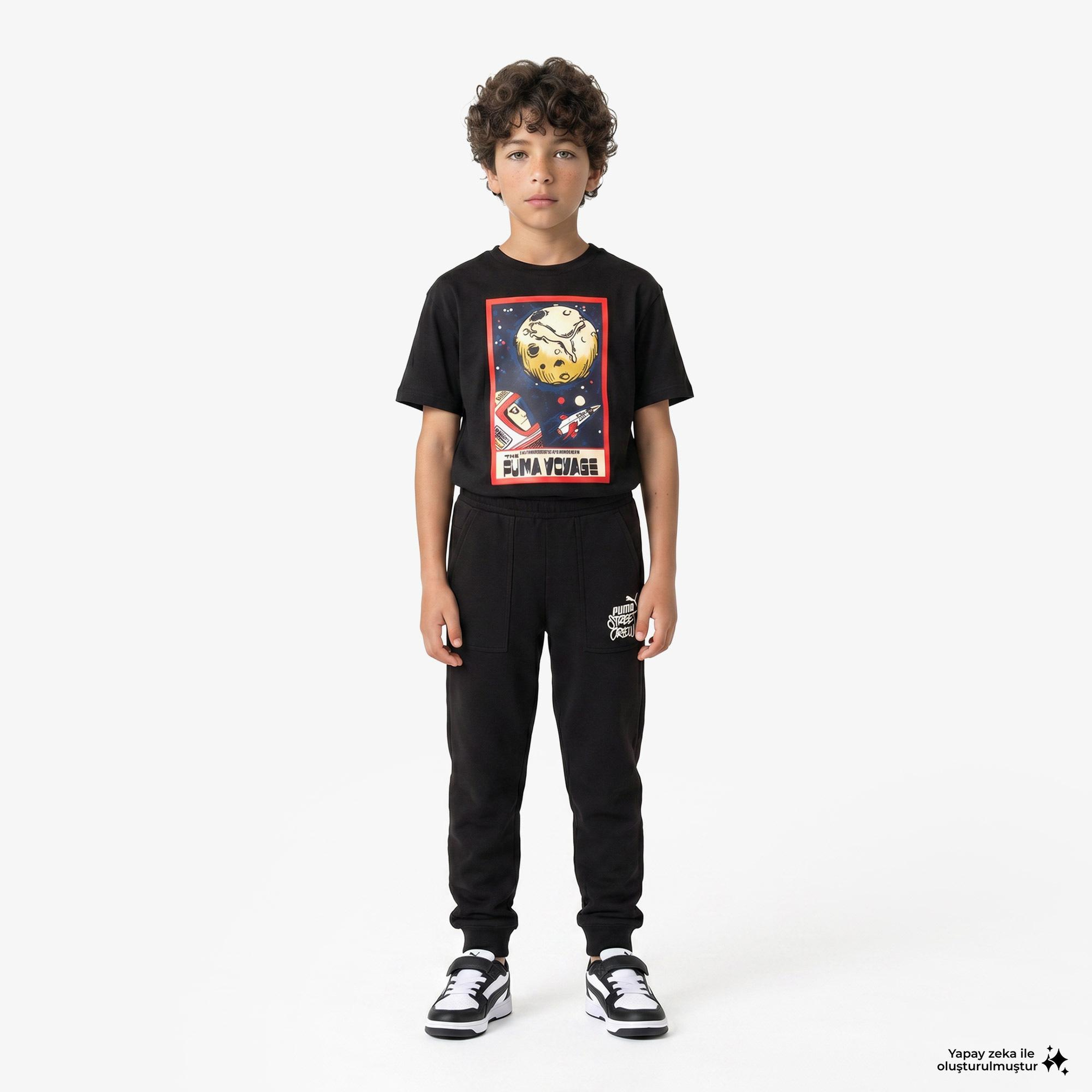 Puma Mid 90s Çocuk Siyah Eşofman Altı