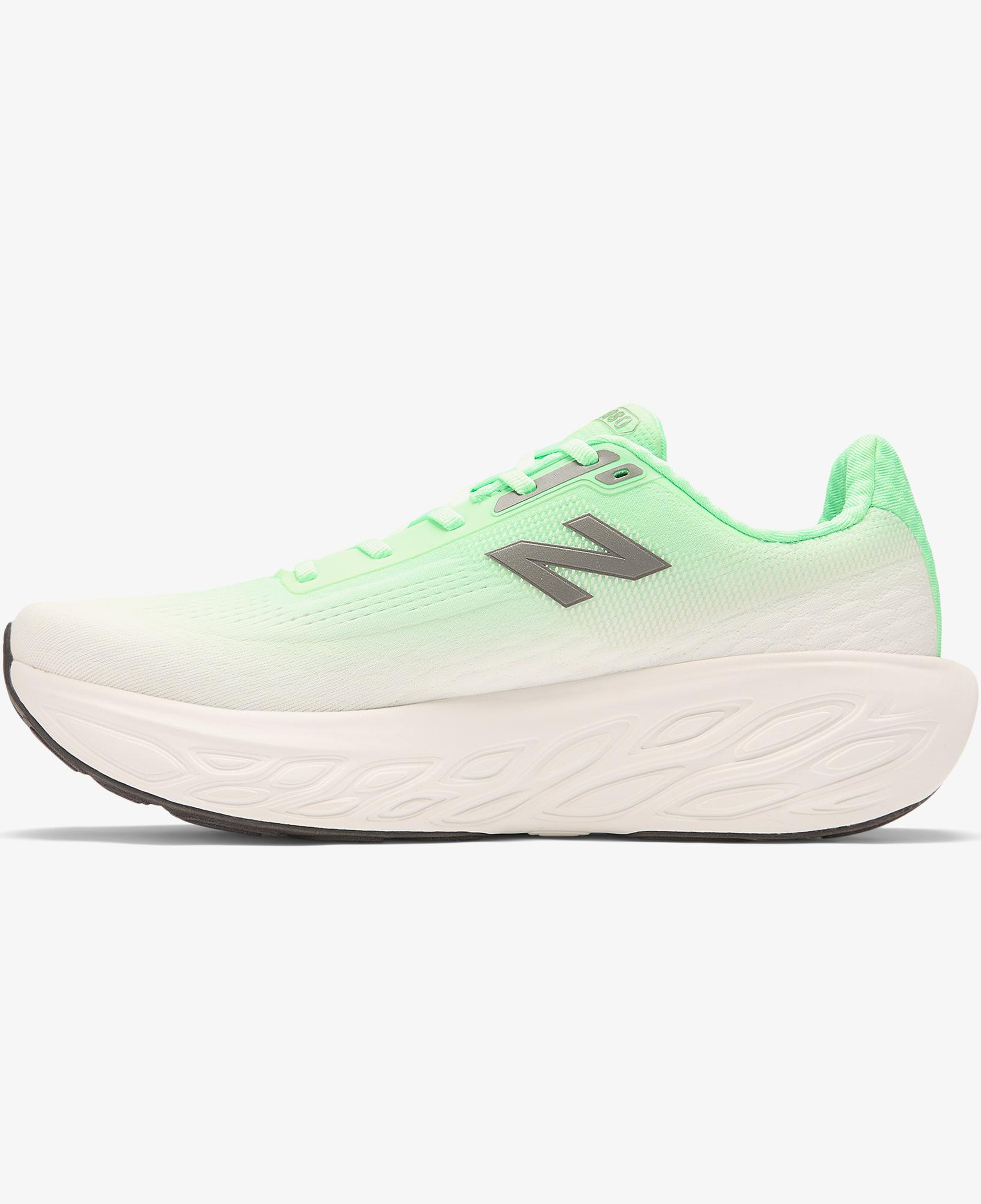 New Balance Fresh Foam X 1080 v14 Kadın Beyaz/Yeşil Koşu Ayakkabısı