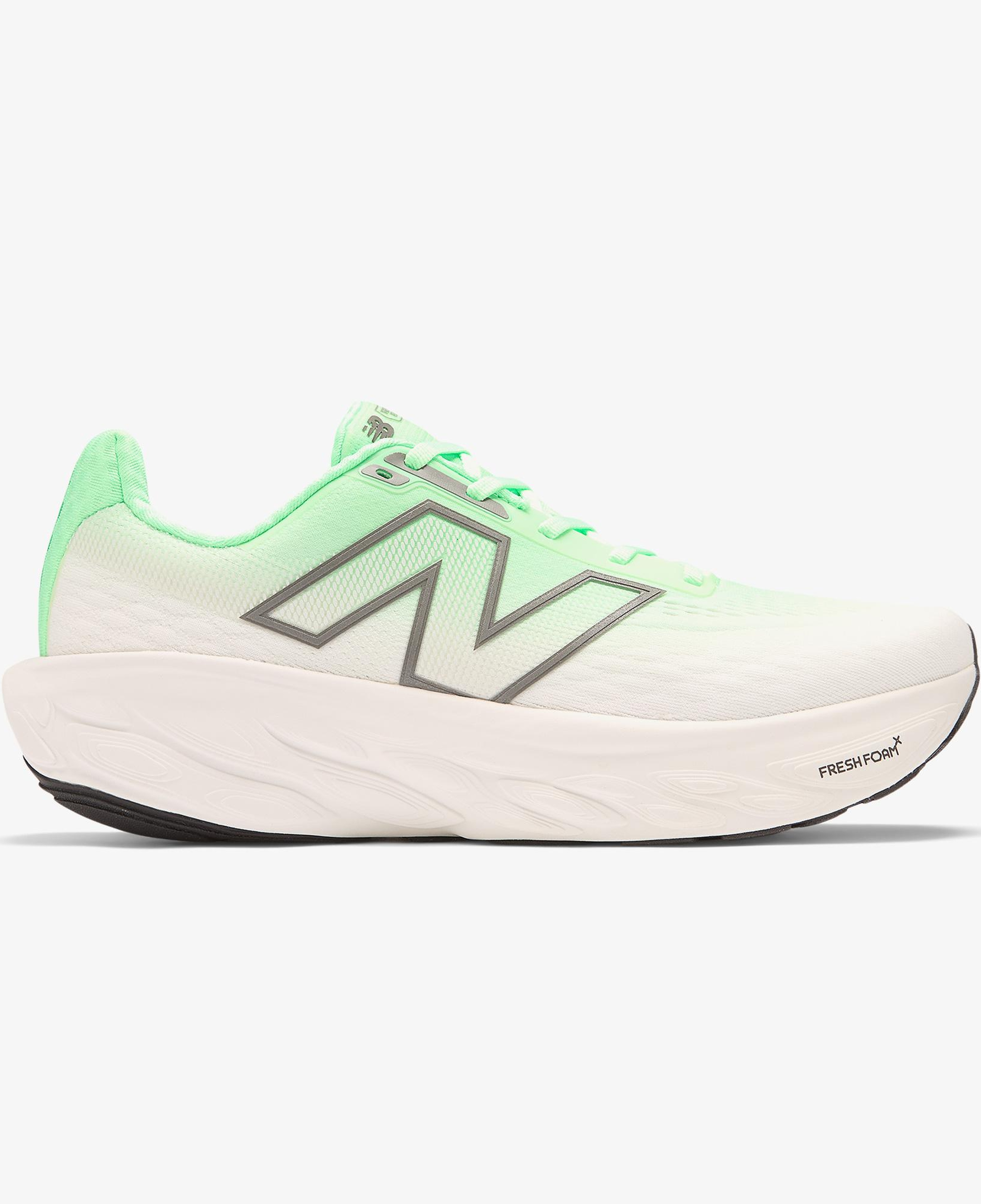 New Balance Fresh Foam X 1080 v14 Kadın Beyaz/Yeşil Koşu Ayakkabısı