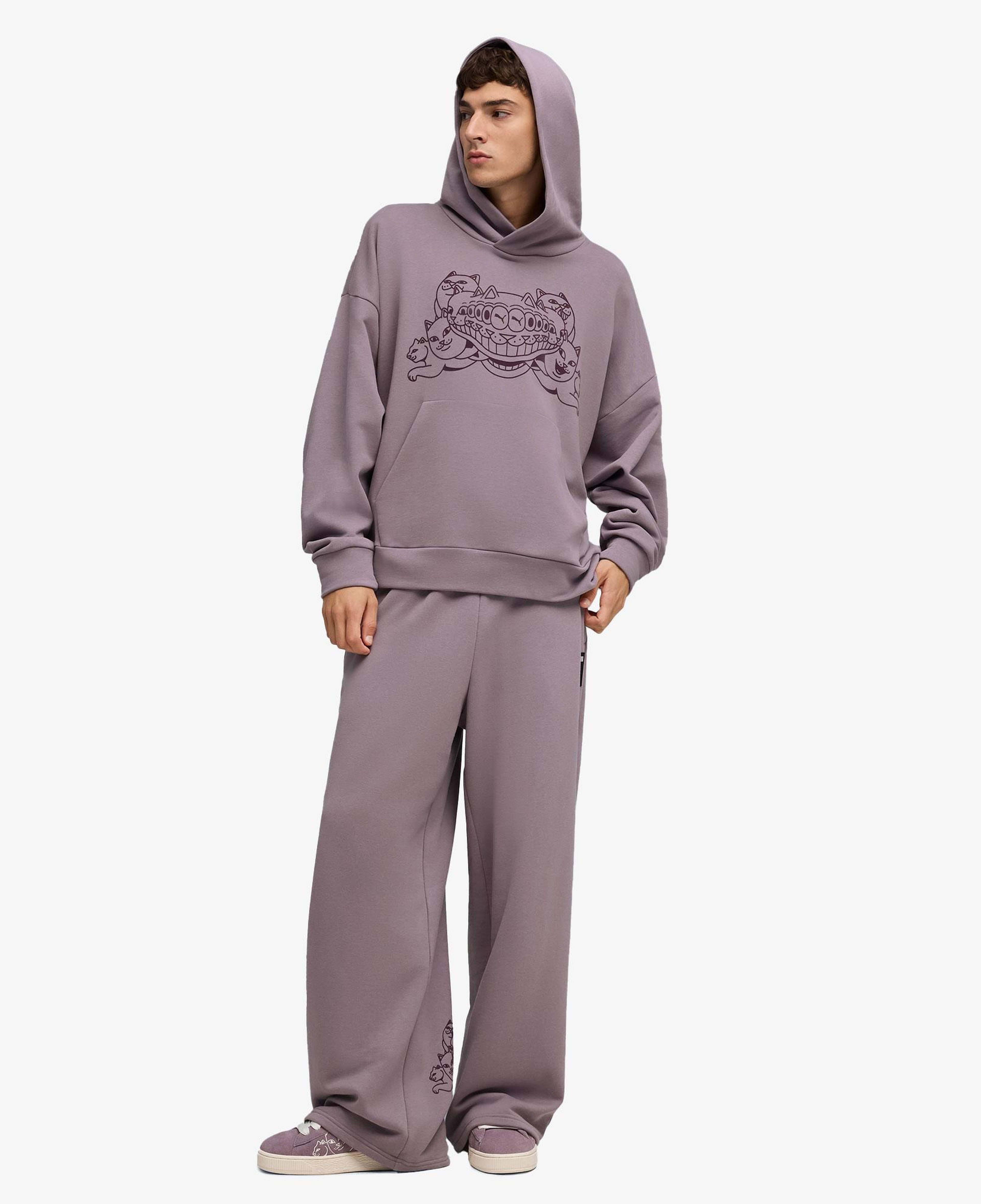 Puma X Ripndip Boxy Erkek Mor Sweatshirt