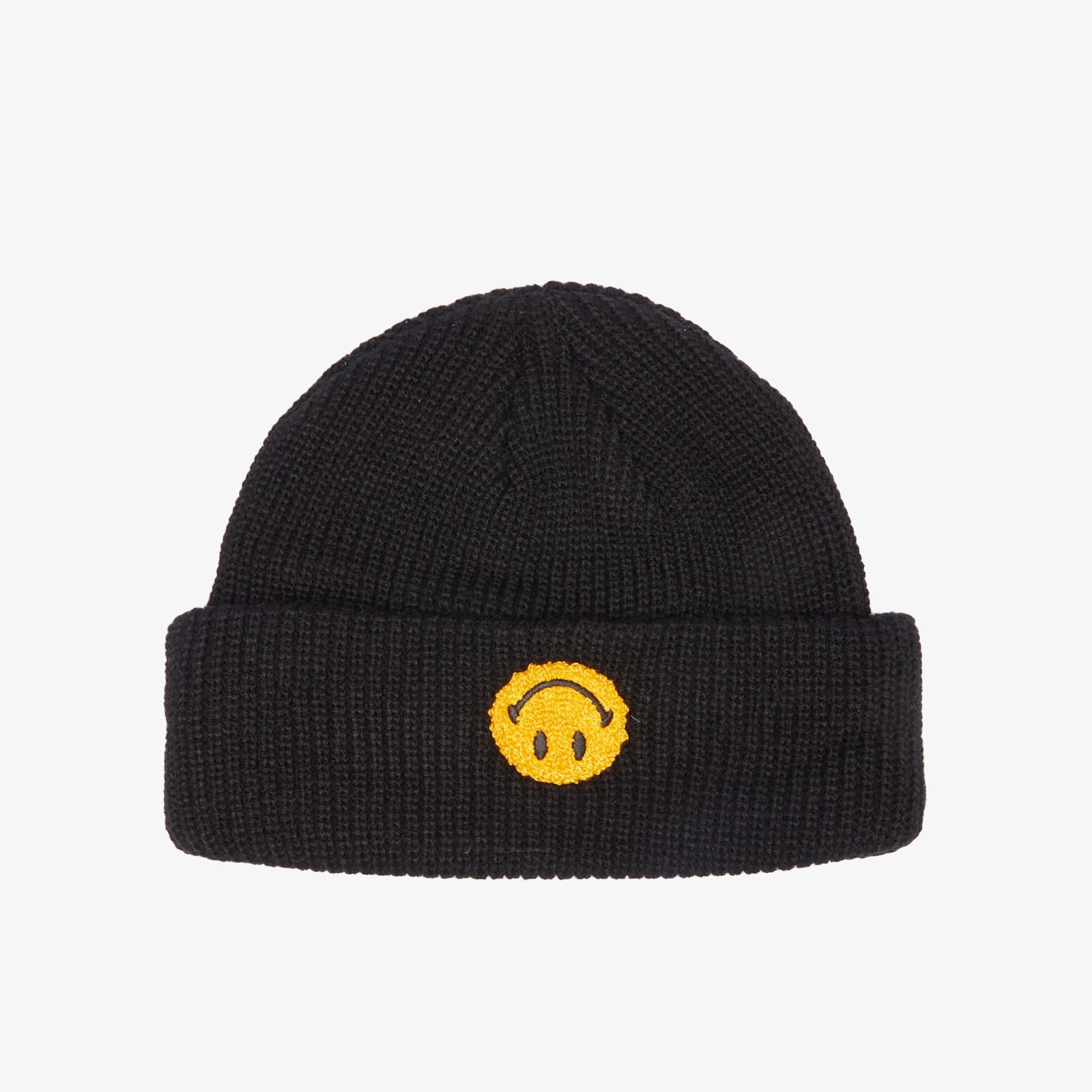 Market Smiley Upside Down Beanie Erkek Siyah Bere