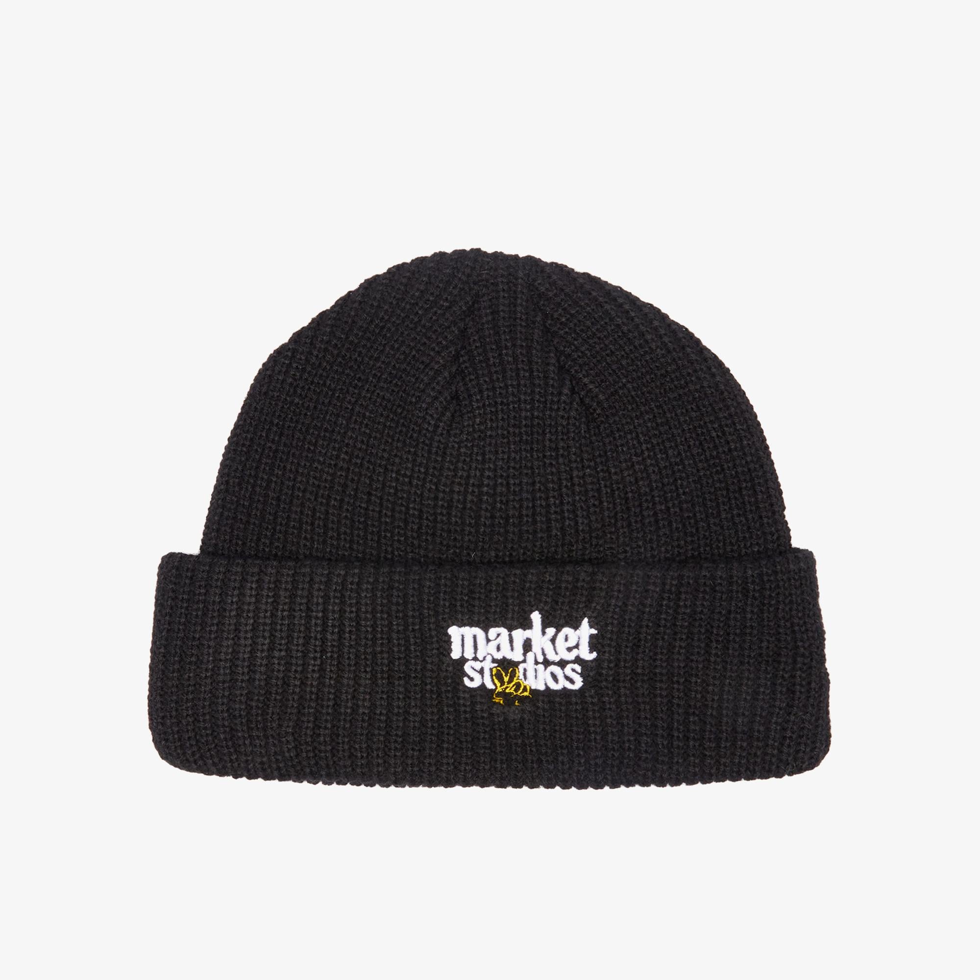 Market Smiley Upside Down Beanie Erkek Siyah Bere