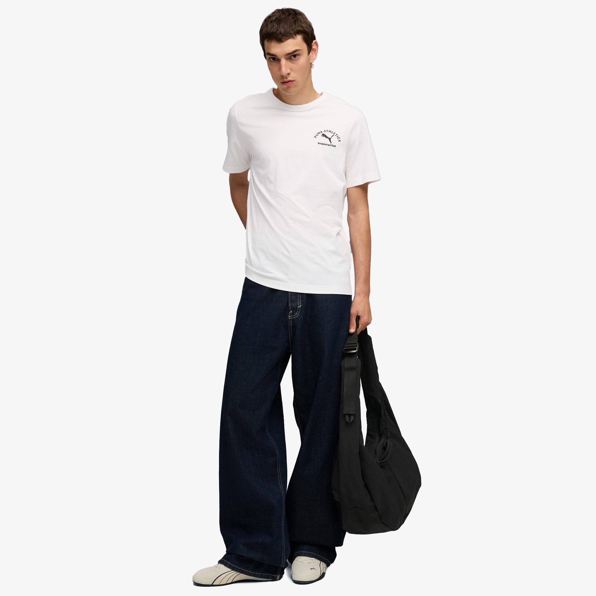 Puma Herren Erkek Beyaz T-Shirt