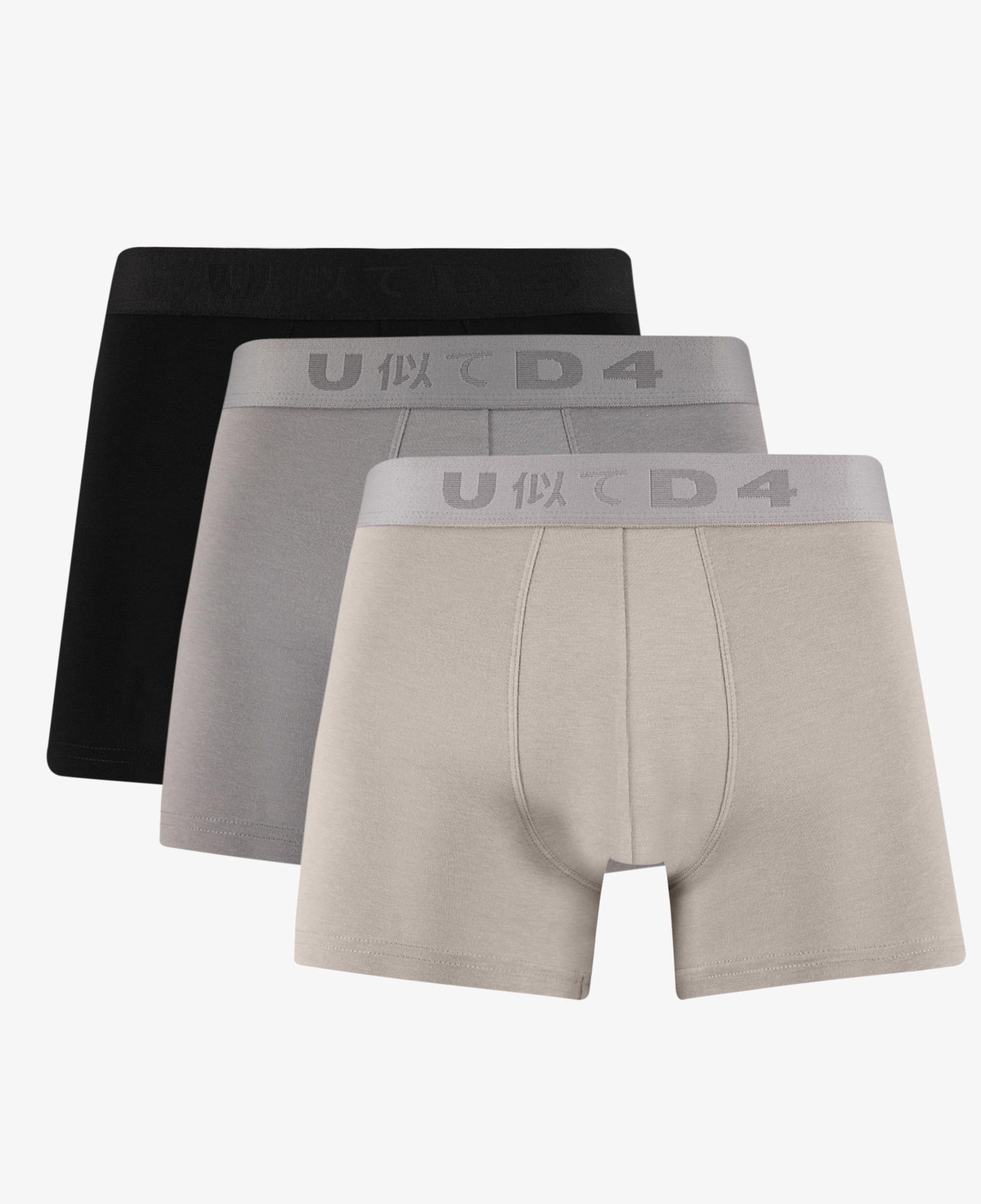 UNITED4 Classic Erkek Siyah/Gri 3'lü Boxer
