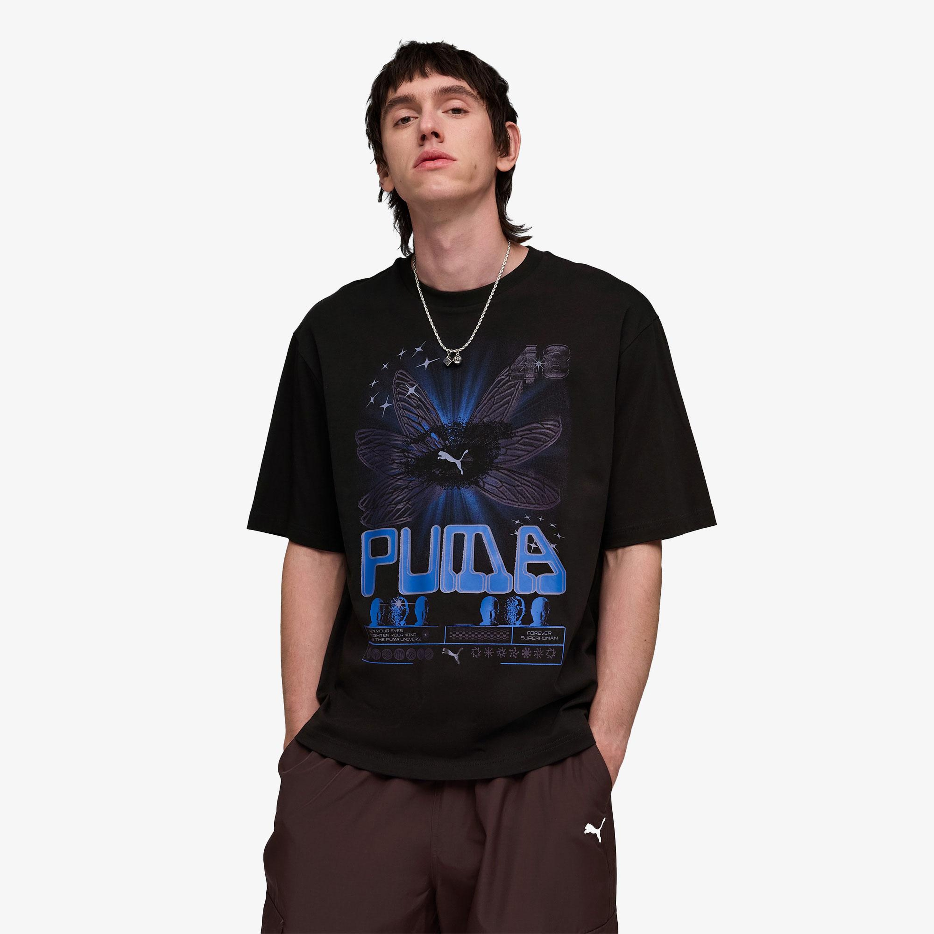 Puma Graphic Erkek Siyah T-Shirt